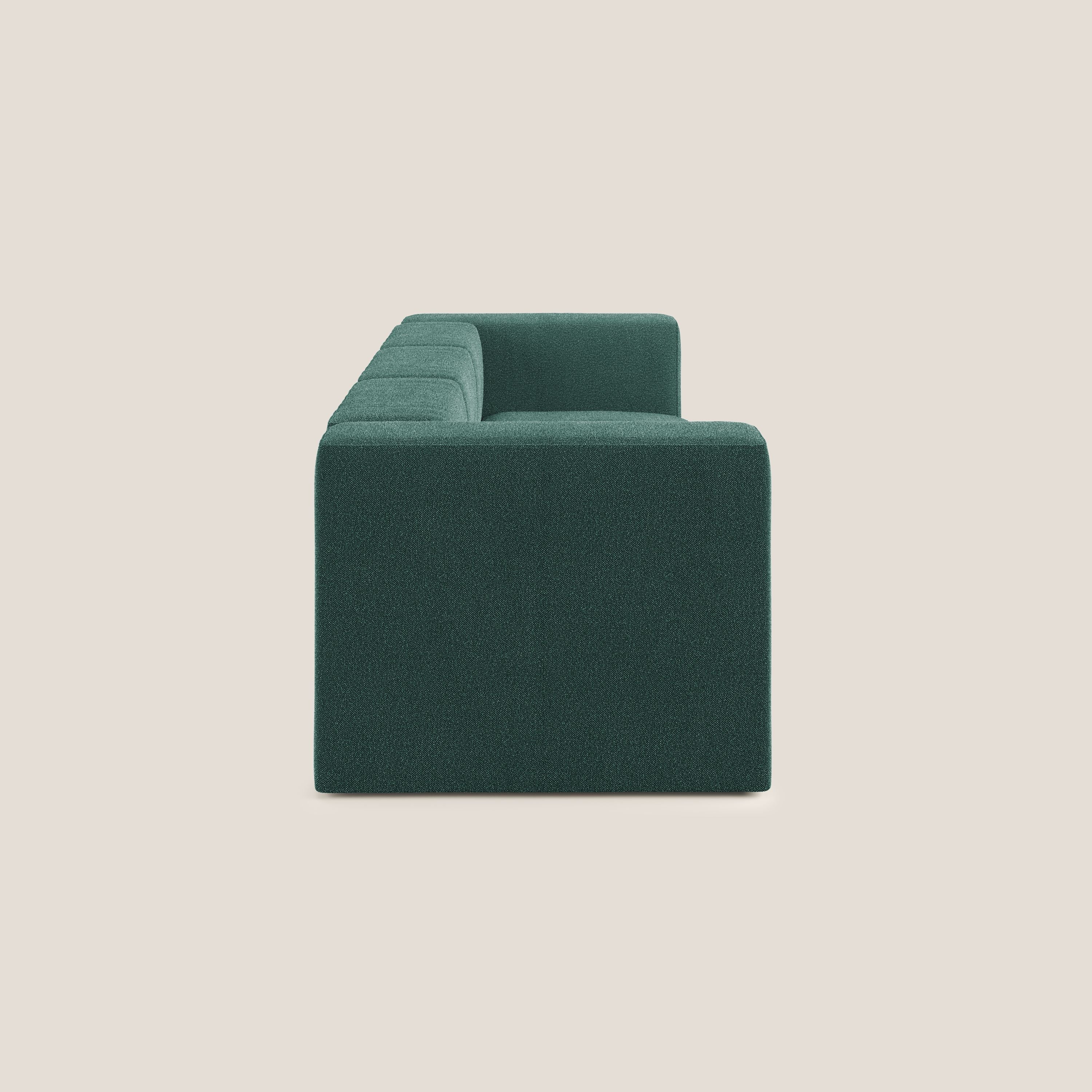 Nettuno canapé moderne modulable 3 assises en bouclette douce T07 vert - Image 4