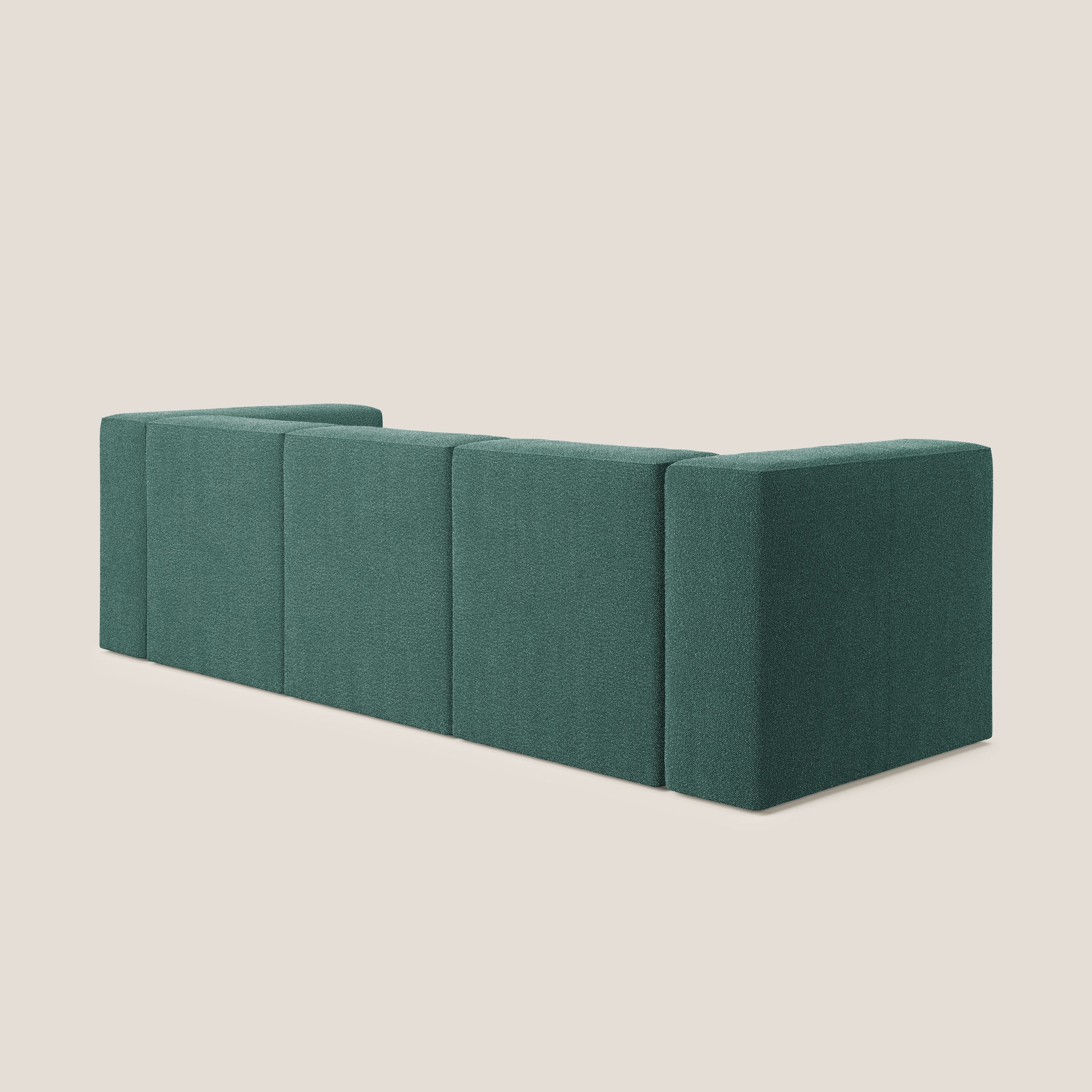 Nettuno canapé moderne modulable 3 assises en bouclette douce T07 vert - Image 5