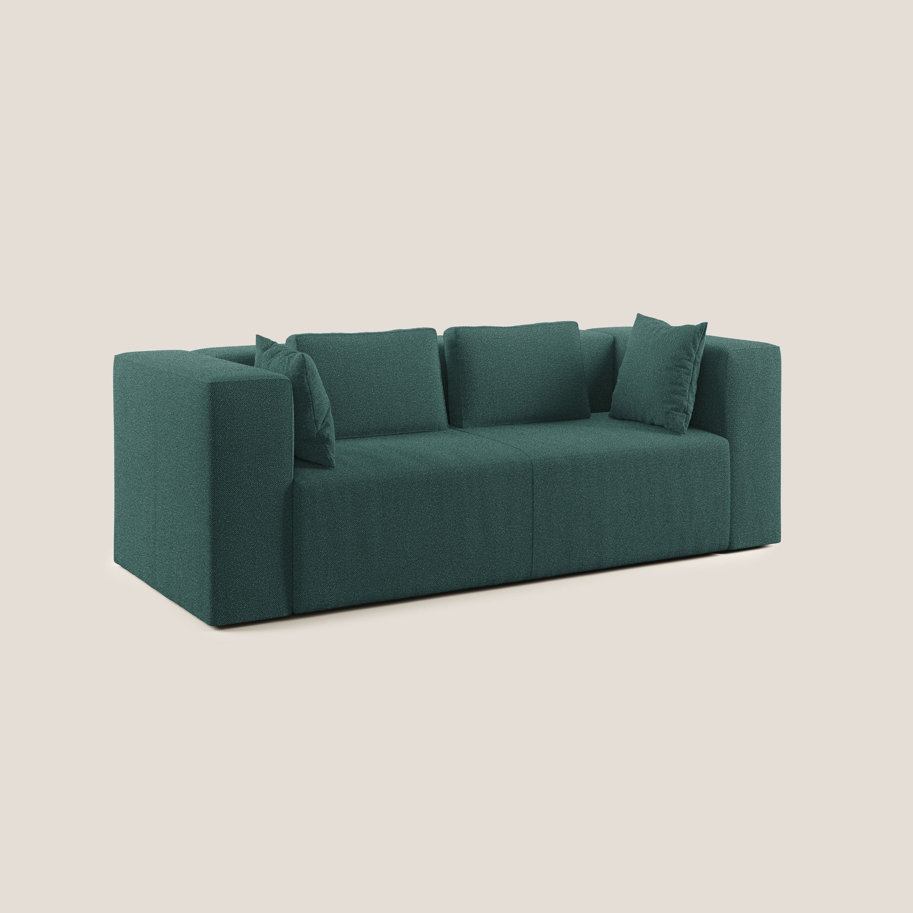 Nettuno canapé moderne modulable en bouclette douce T07 vert - Image 10