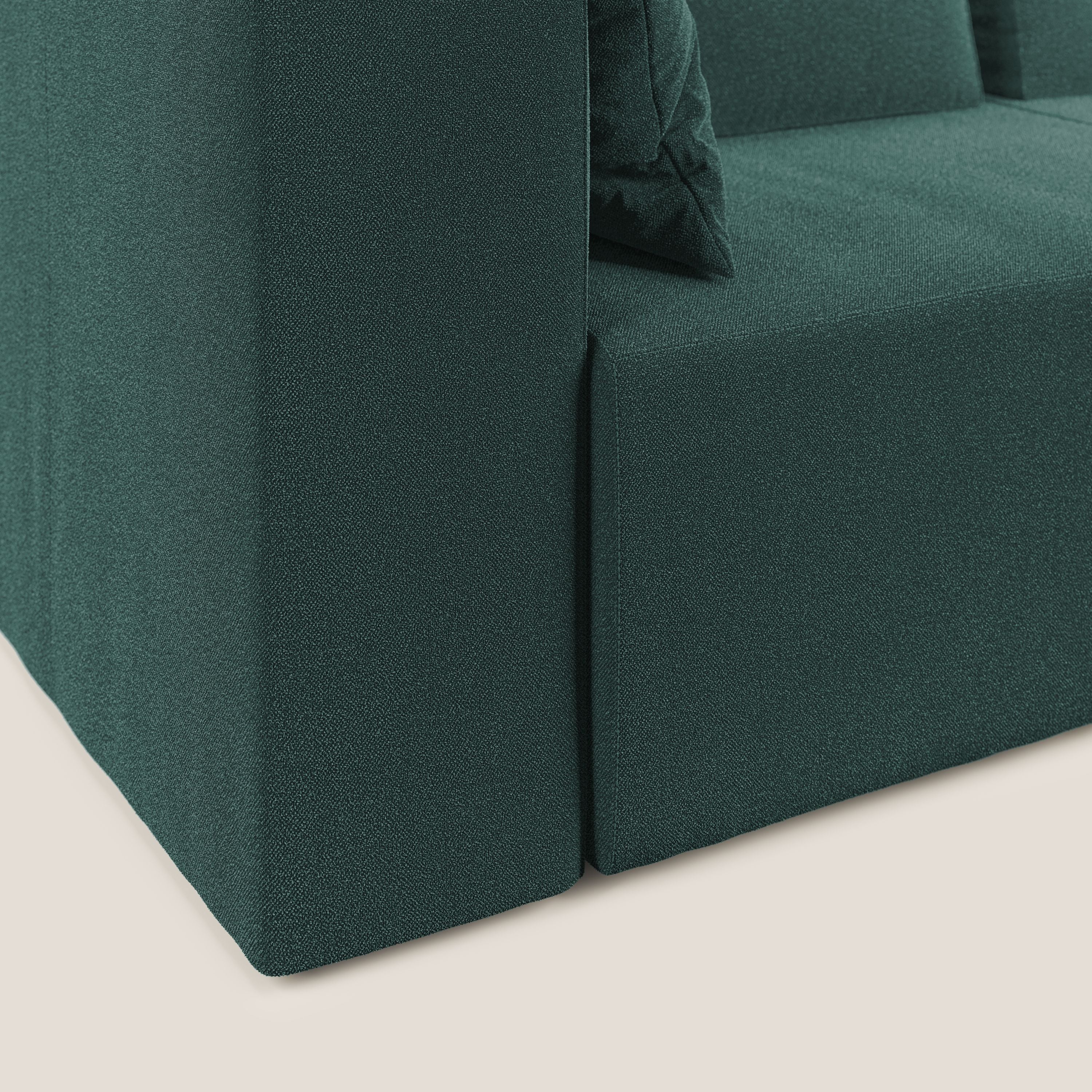 Nettuno canapé moderne modulable en bouclette douce T07 vert - Image 4
