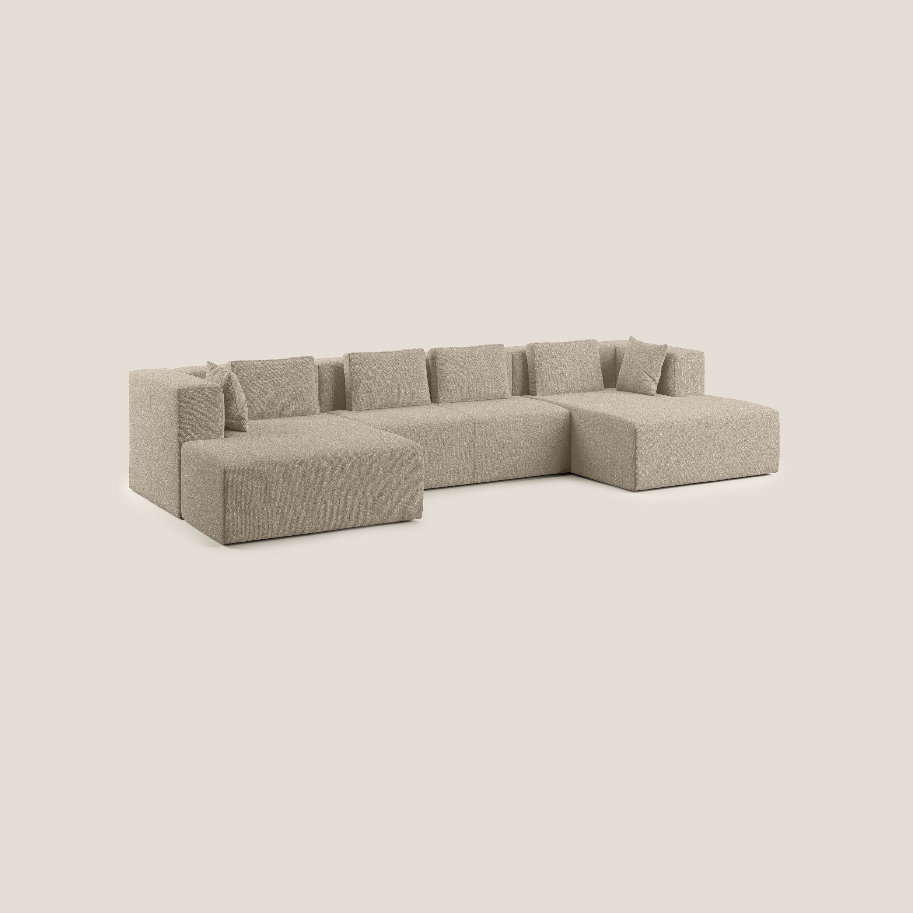 Nettuno canapé panoramique en bouclette douce T07 beige - Image 3