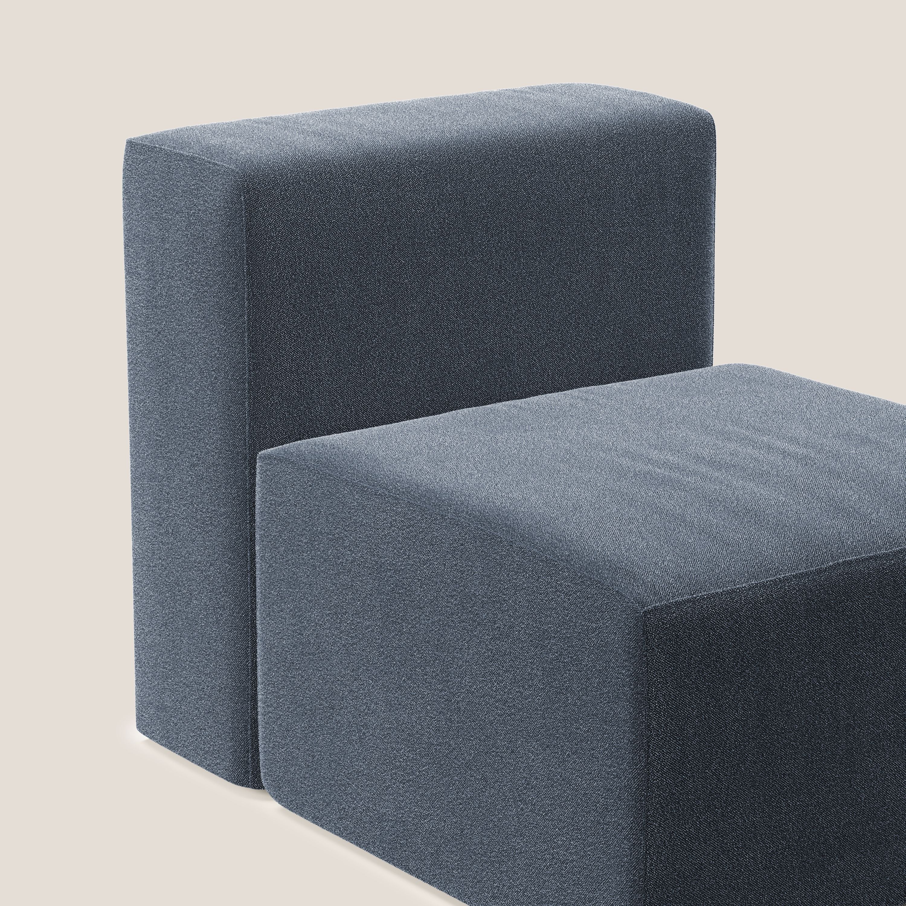 Nettuno module de fauteuil central en bouclette douce T07 bleu - Image 5