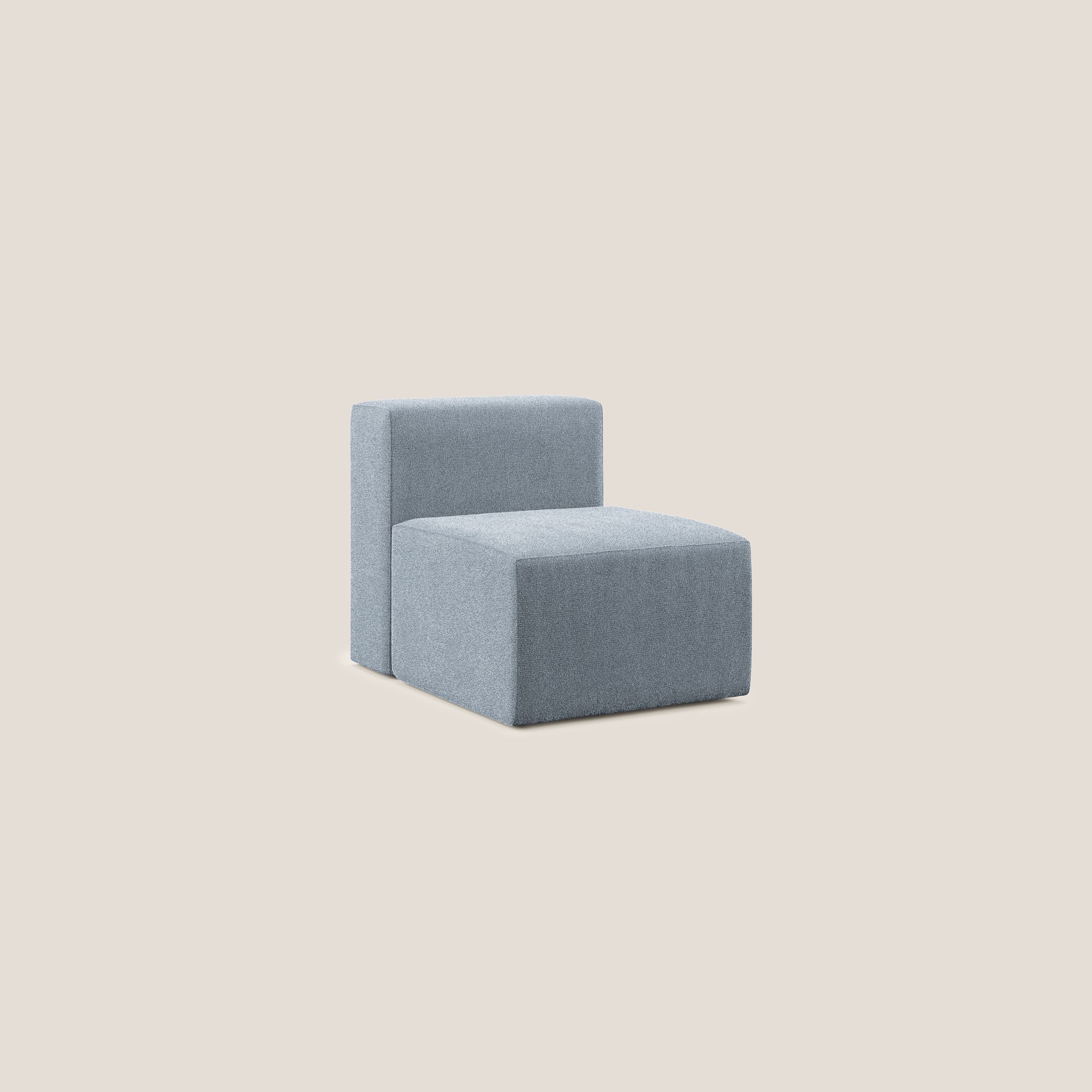 Nettuno module de fauteuil central en bouclette douce T07 bleu gris - Image 2