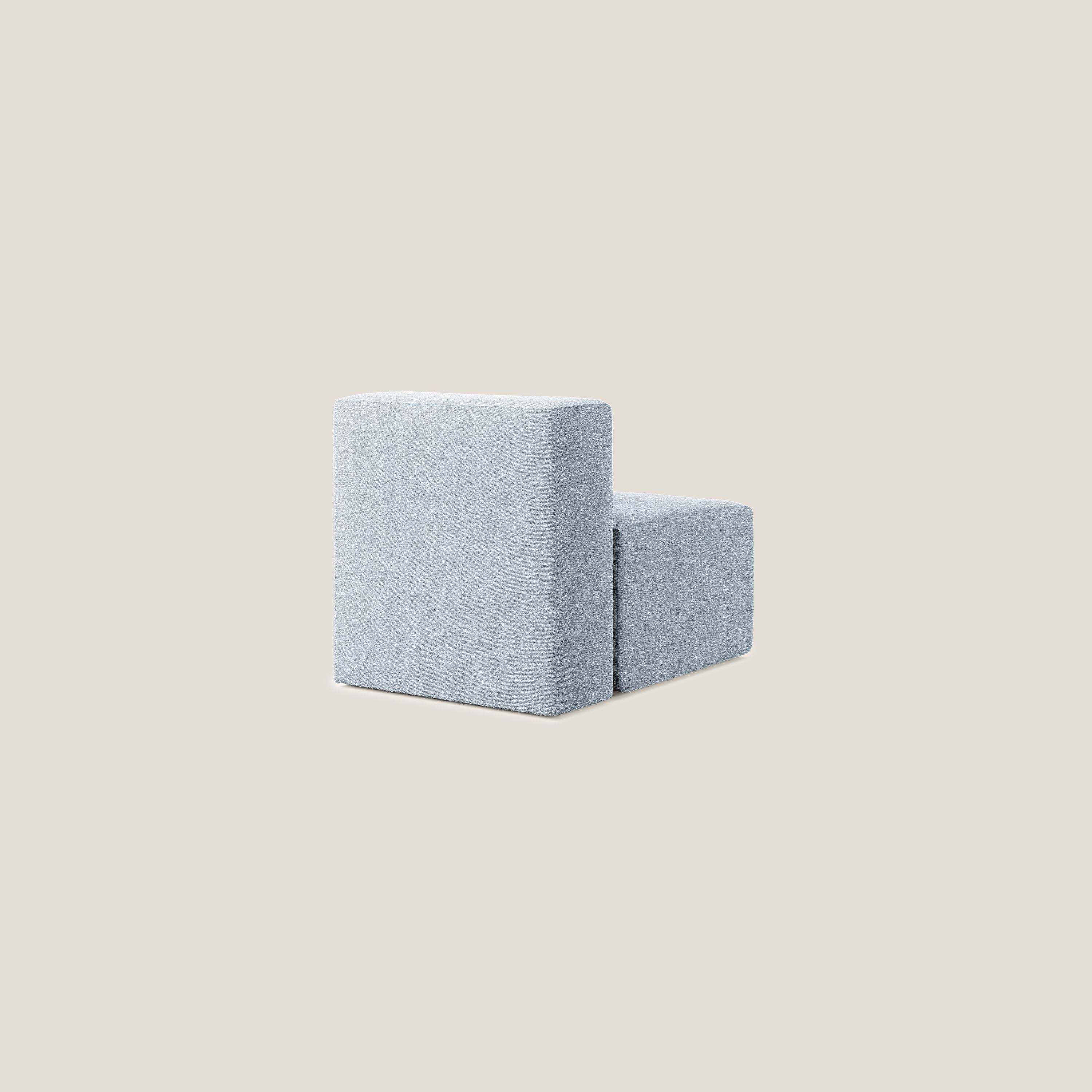 Nettuno module de fauteuil central en bouclette douce T07 bleu gris - Image 4