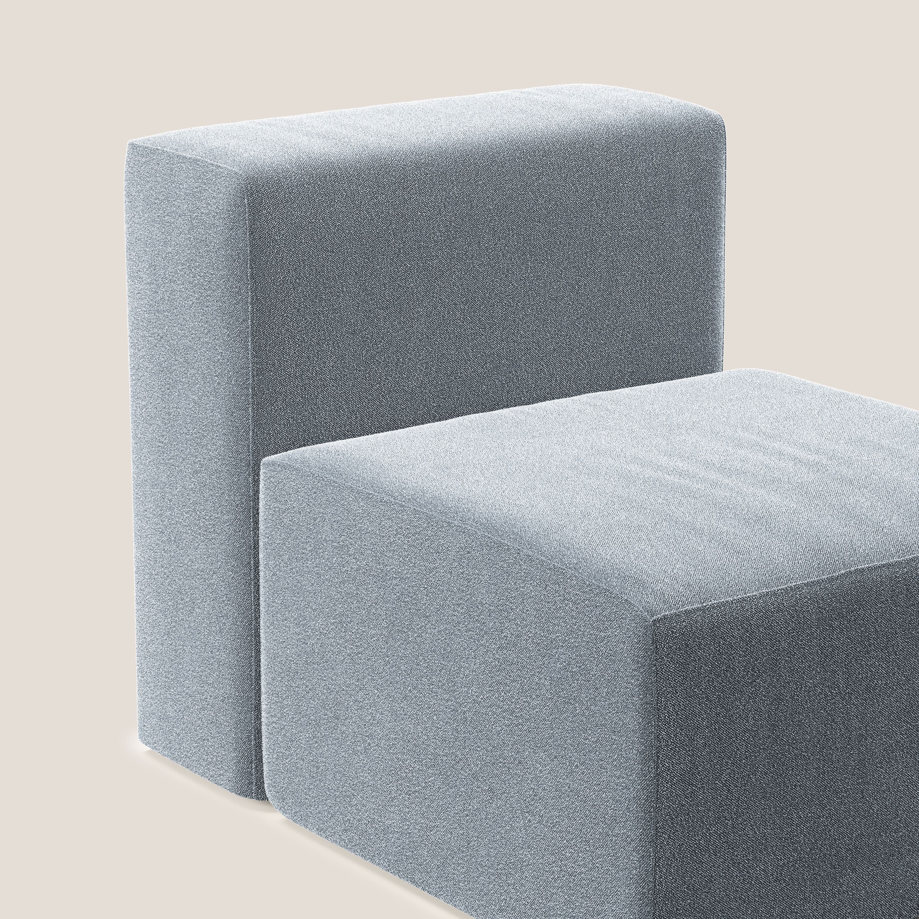 Nettuno module de fauteuil central en bouclette douce T07 bleu gris - Image 5