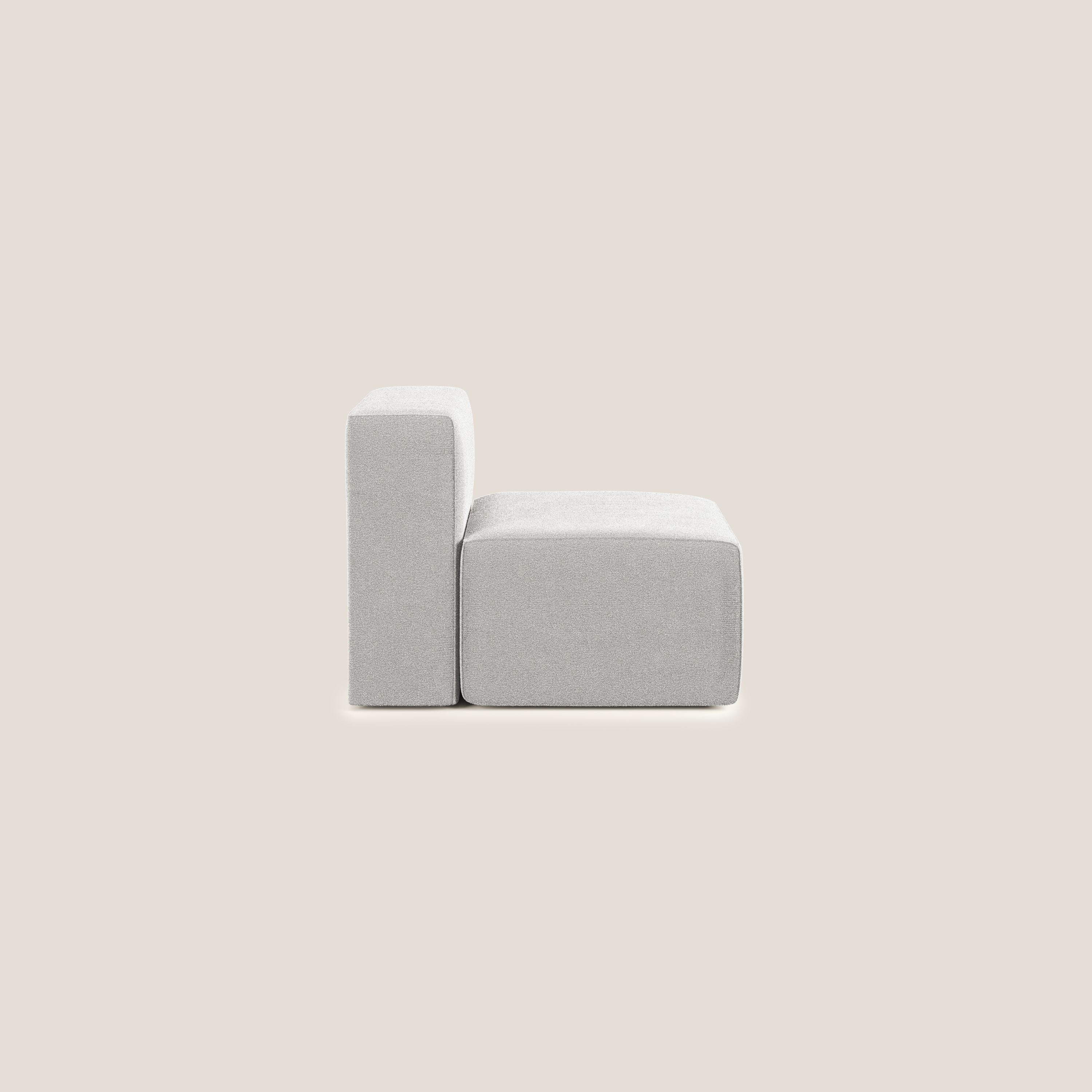 Nettuno module de fauteuil central en bouclette douce T07 gris - Image 3