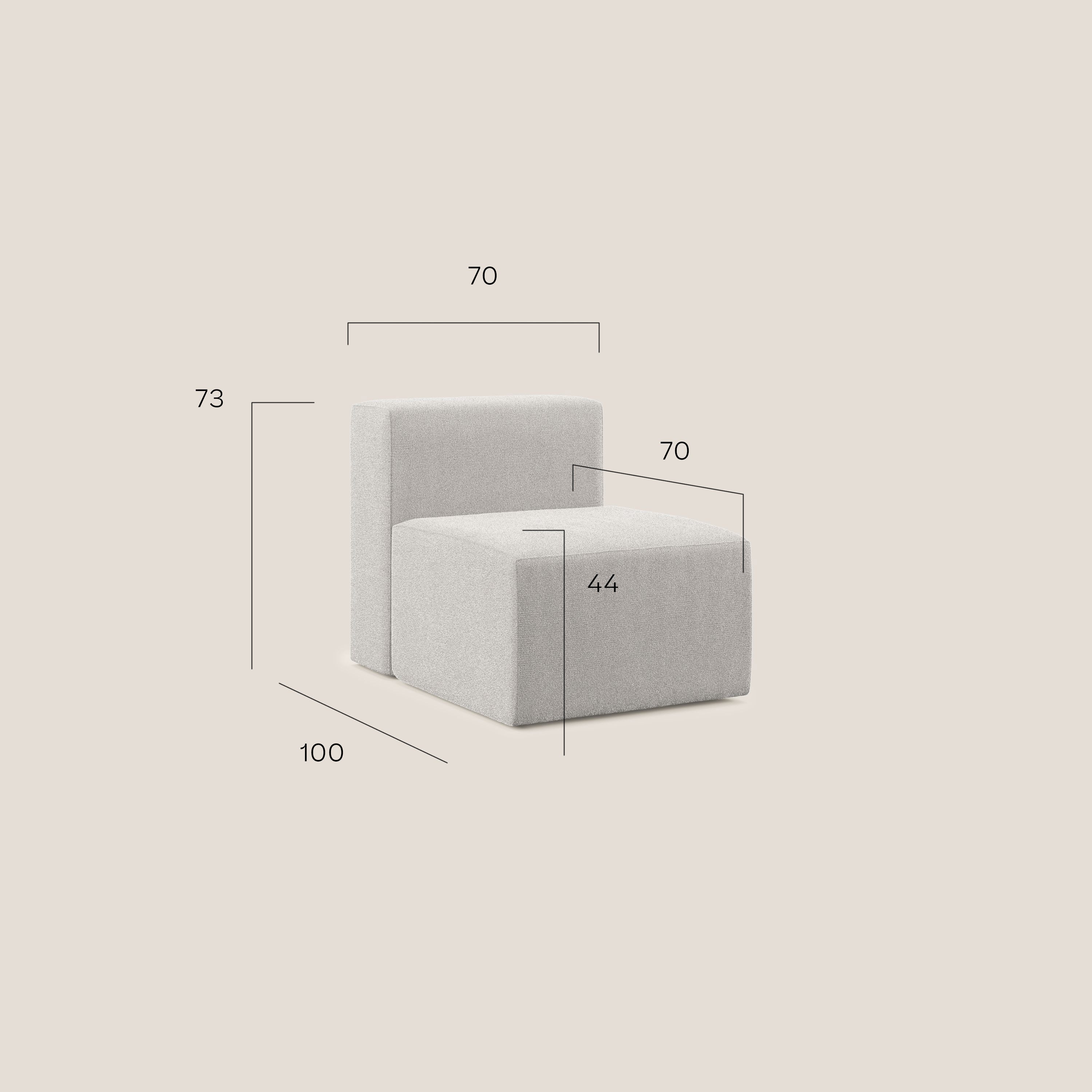 Nettuno module de fauteuil central en bouclette douce T07 jaune - Image 7