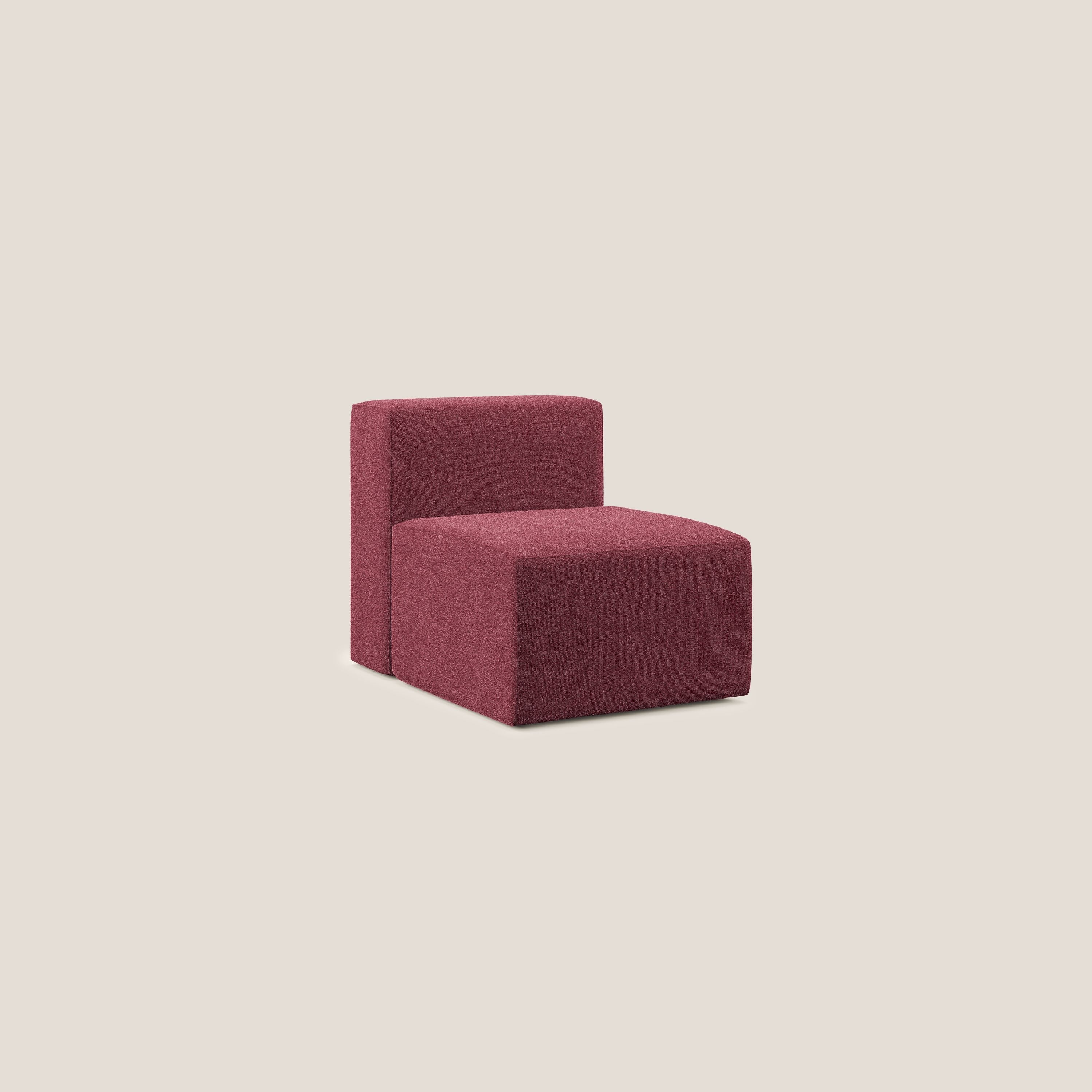 Nettuno module de fauteuil central en bouclette douce T07 rouge - Image 2
