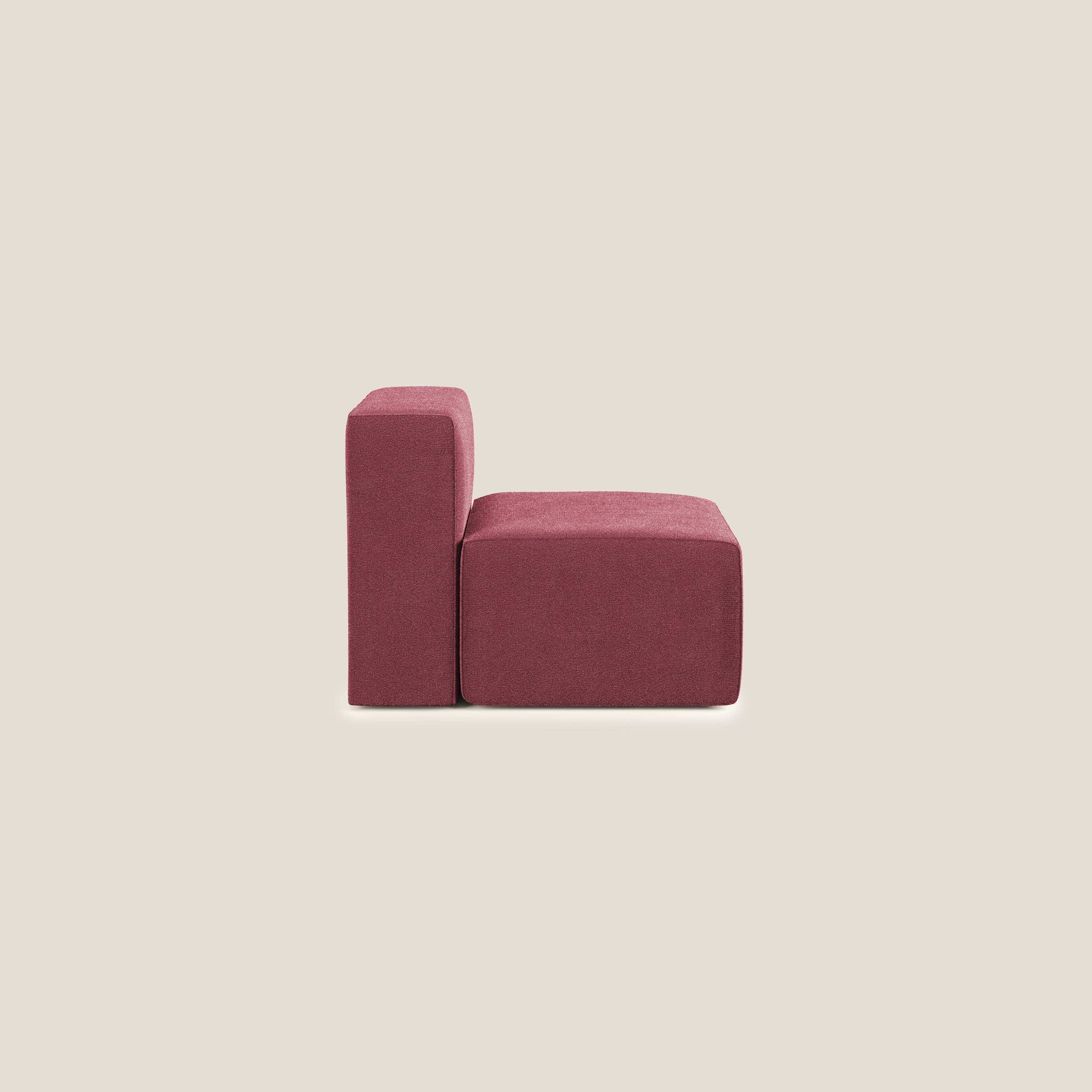 Nettuno module de fauteuil central en bouclette douce T07 rouge - Image 3