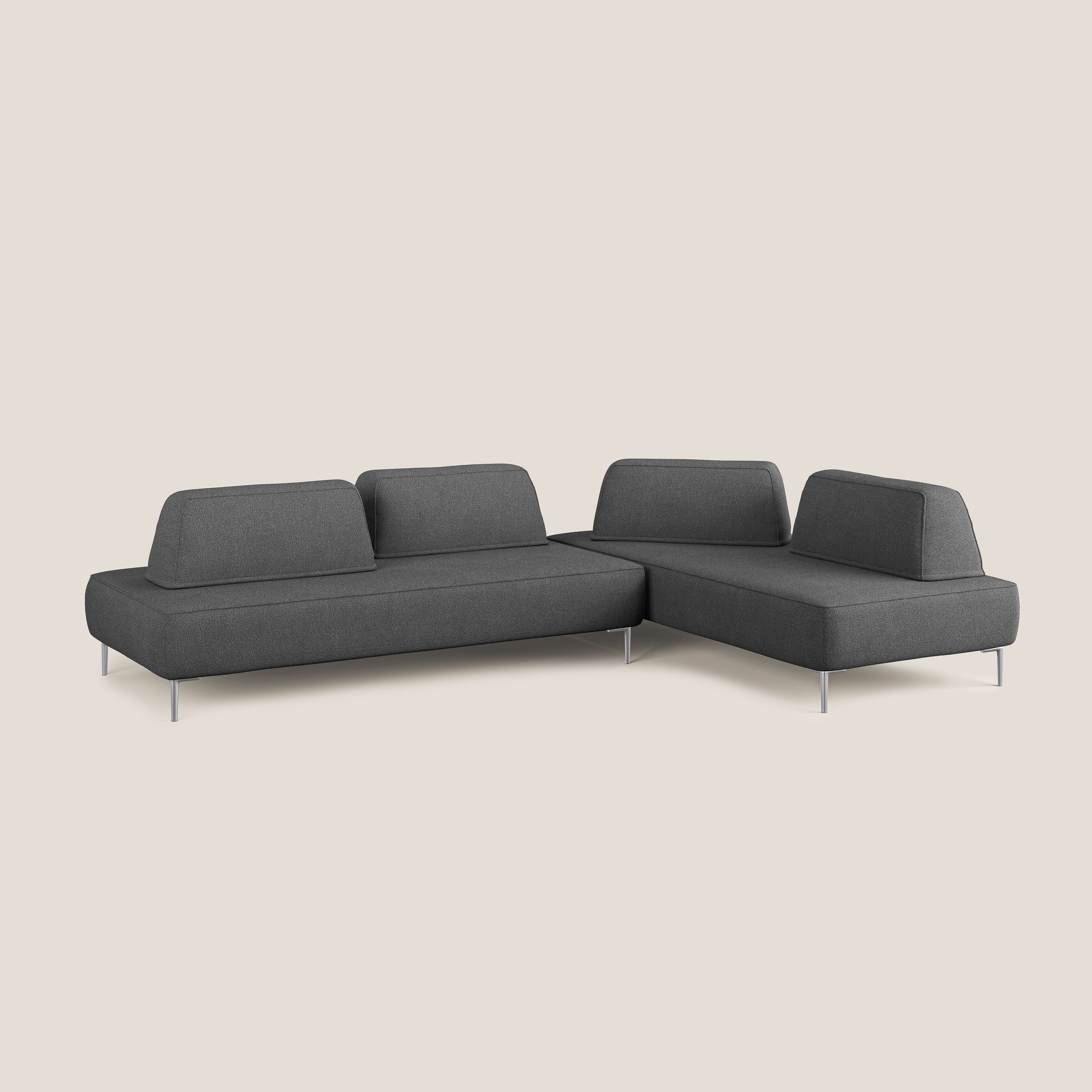 Newton canapé d'angle modulable avec dossiers amovibles en T07 anthracite - Image 2