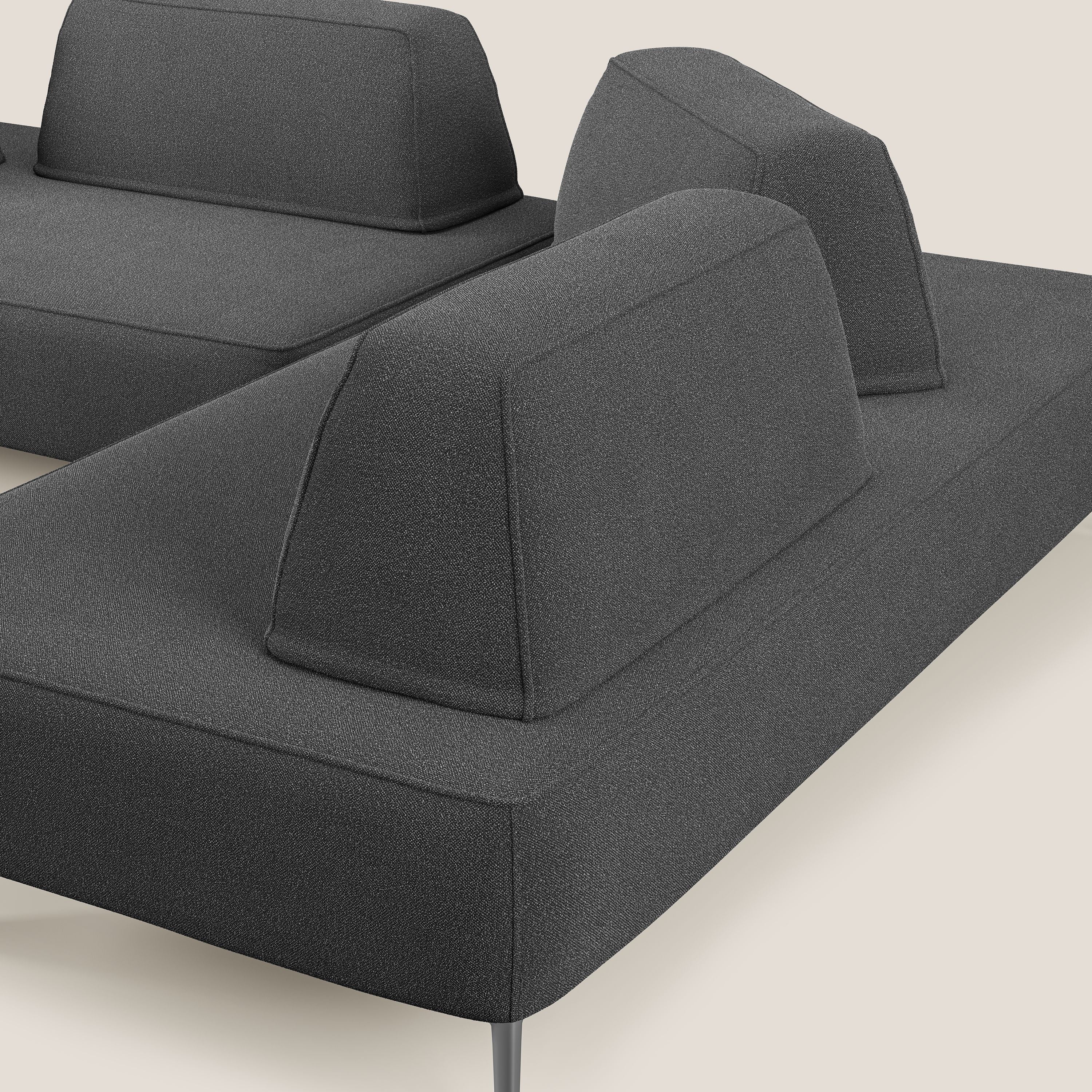 Newton canapé d'angle modulable avec dossiers amovibles en T07 anthracite - Image 7