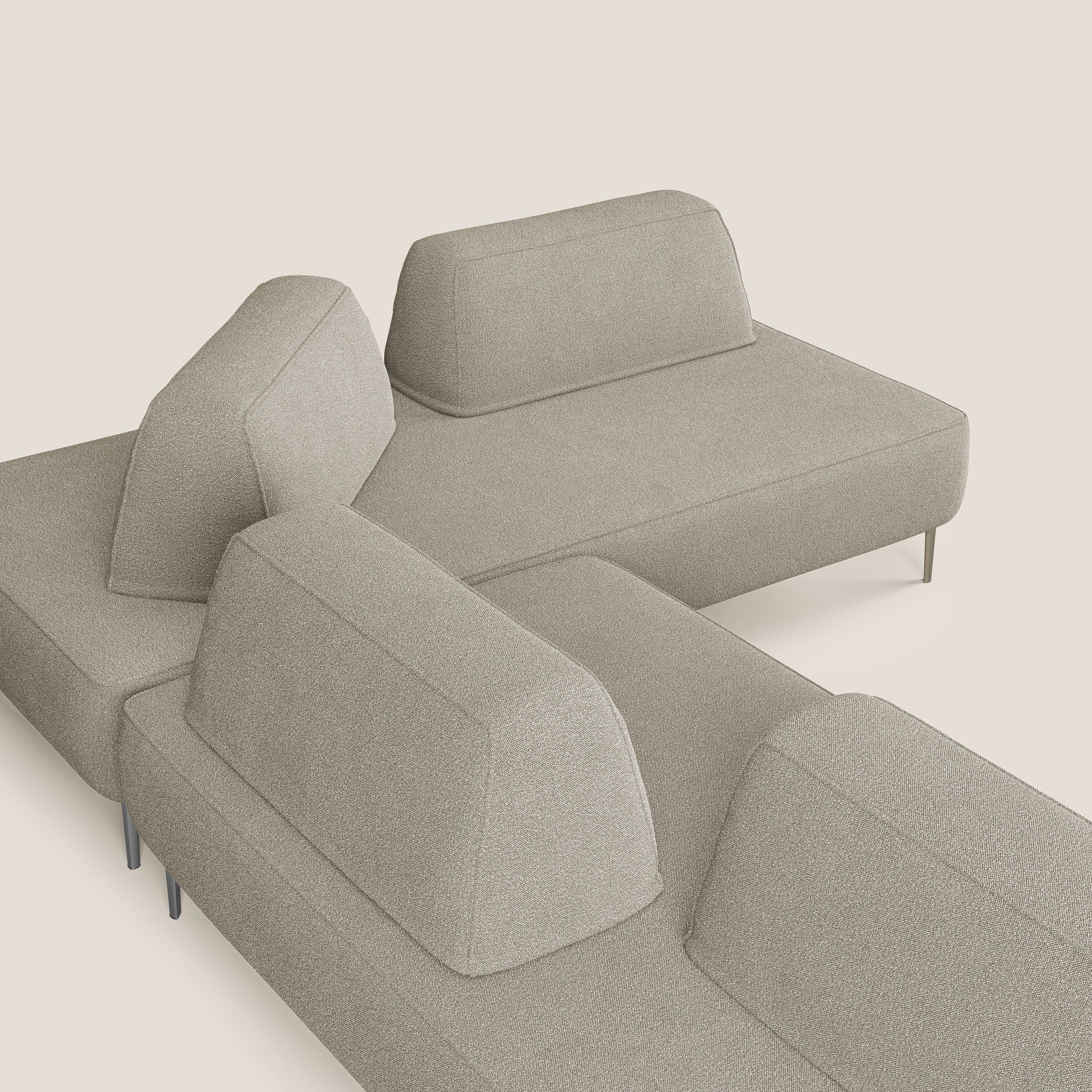 Newton canapé d'angle modulable avec dossiers amovibles en T07 beige - Image 5