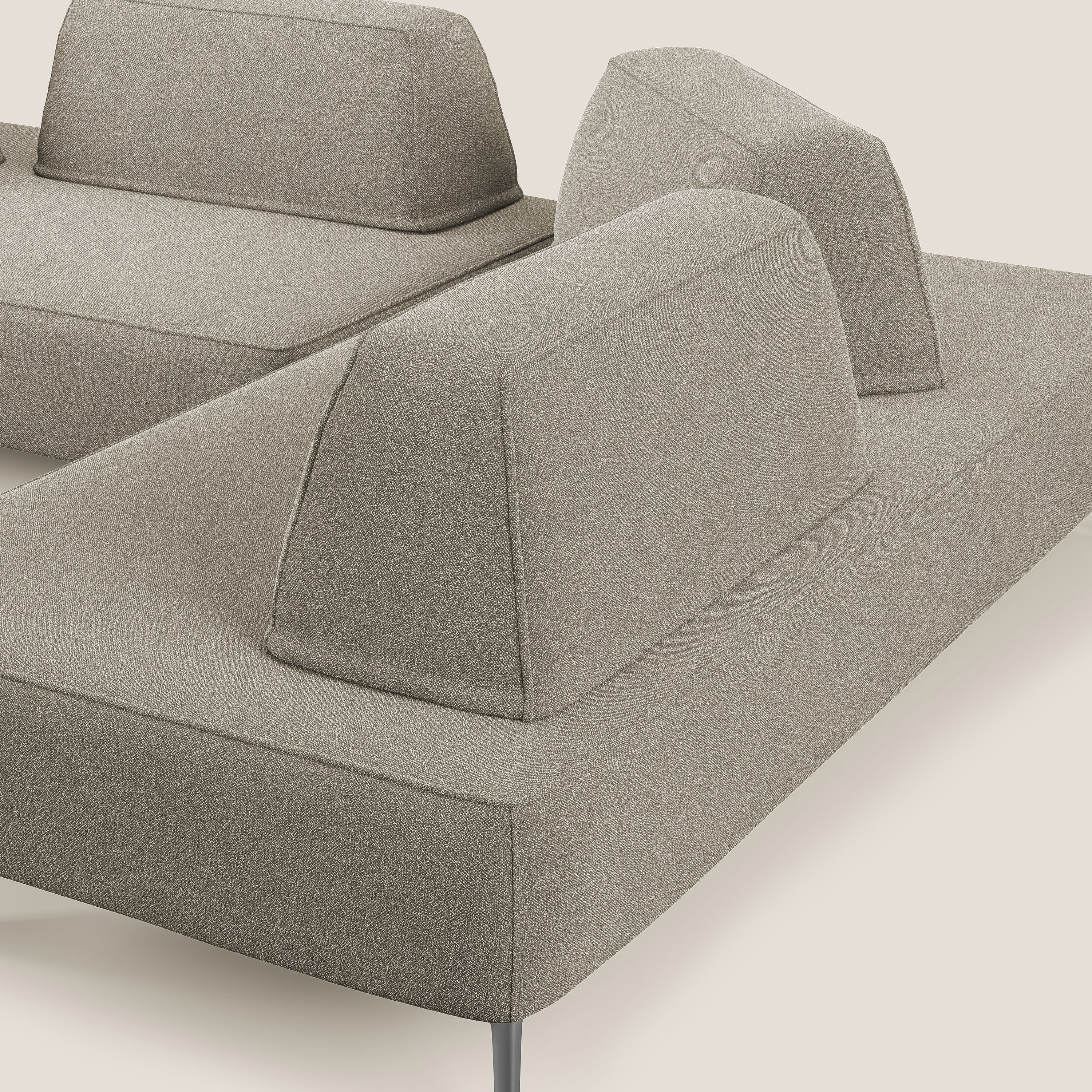 Newton canapé d'angle modulable avec dossiers amovibles en T07 beige - Image 7