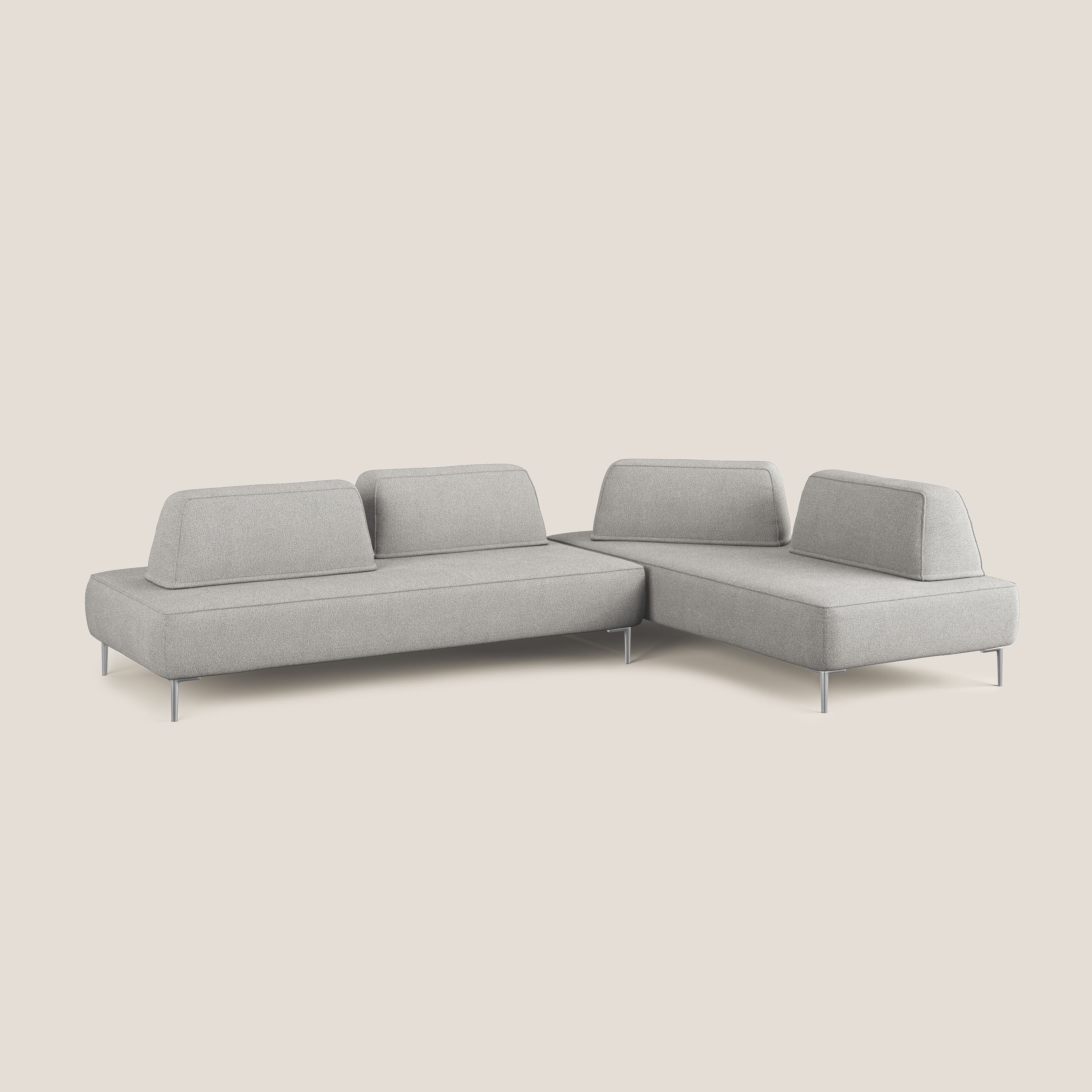 Newton canapé d'angle modulable avec dossiers amovibles en T07 gris - Image 2
