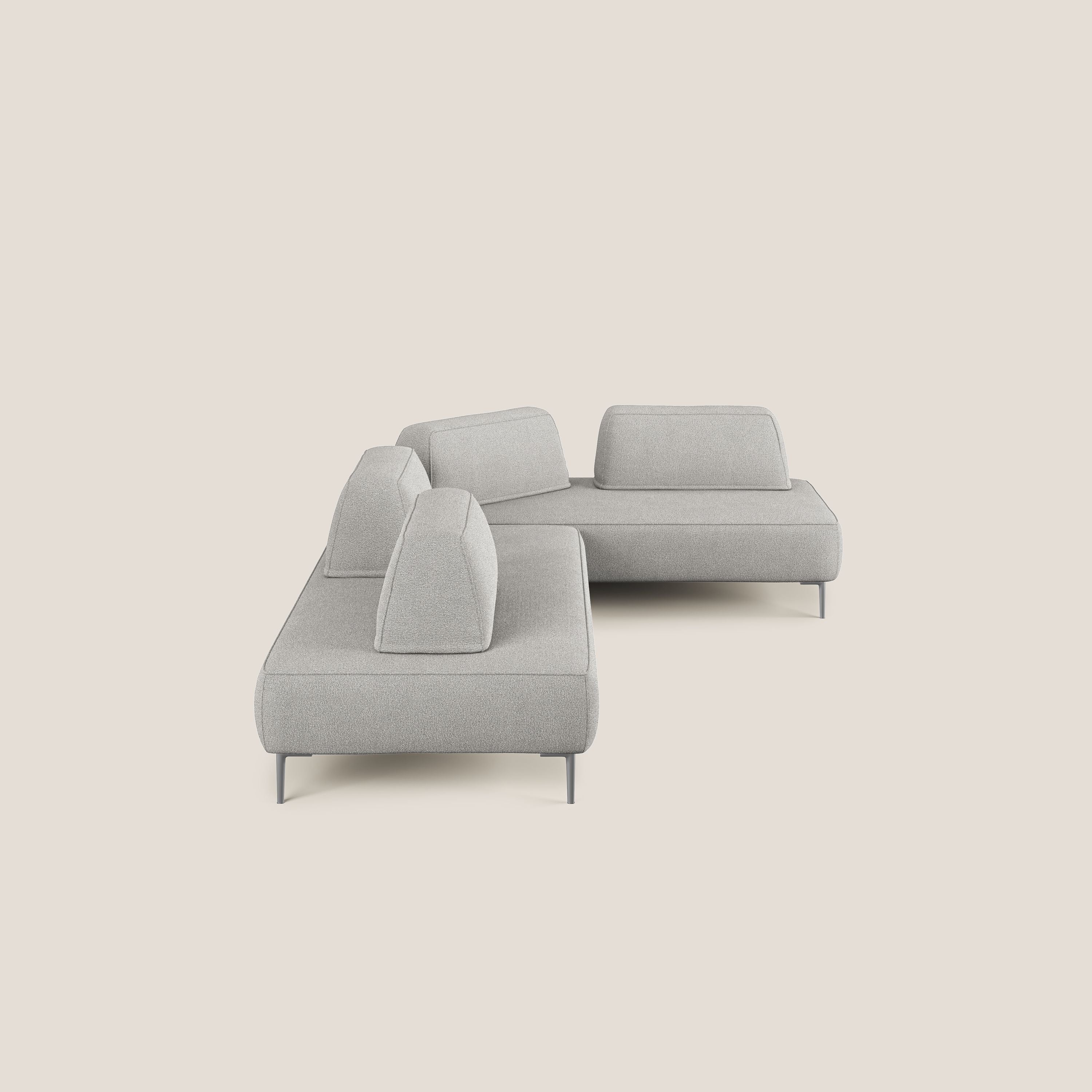 Newton canapé d'angle modulable avec dossiers amovibles en T07 gris - Image 3