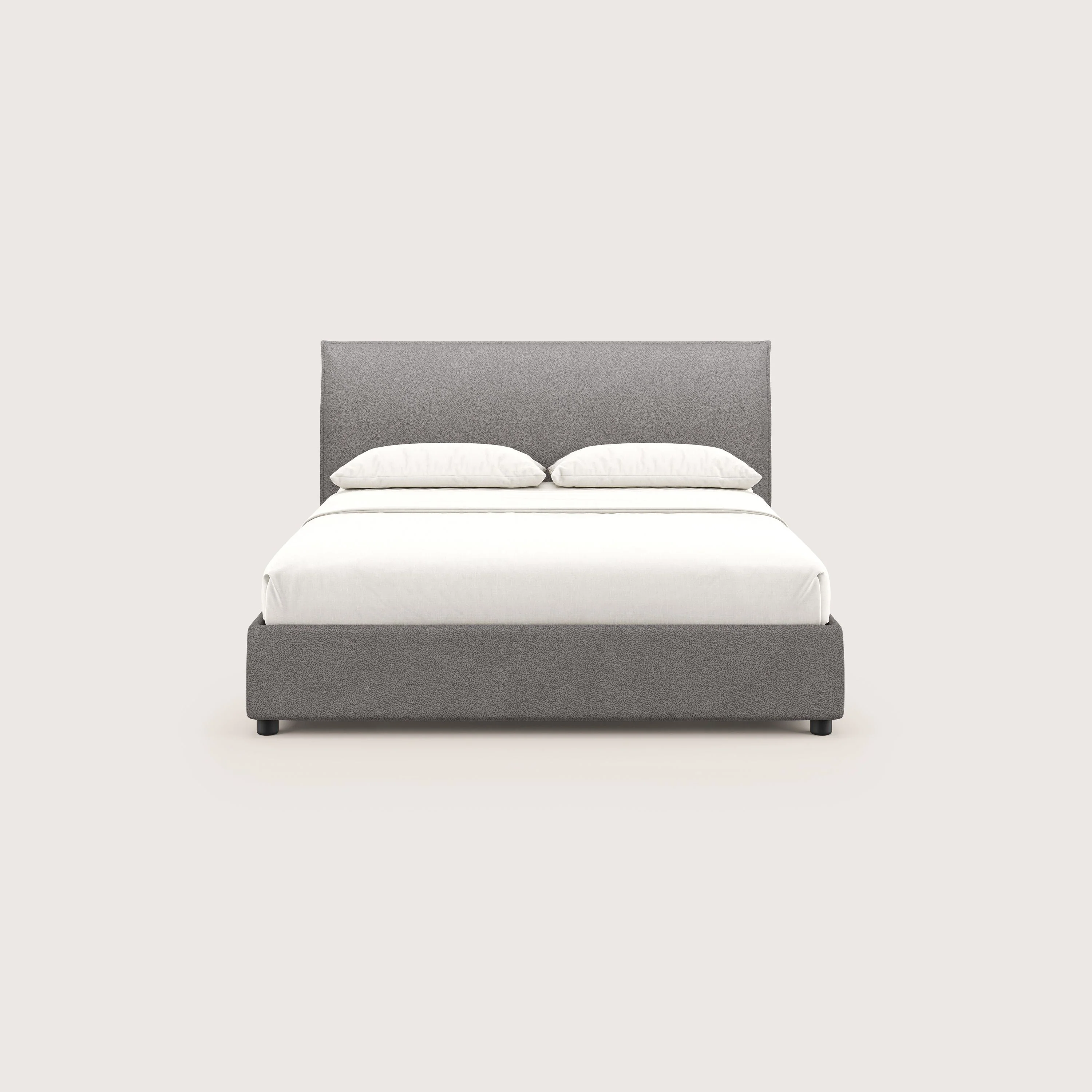 Nina lit coffre au design minimaliste en microfibre détachable effet cuir T15 anthracite - Image 3