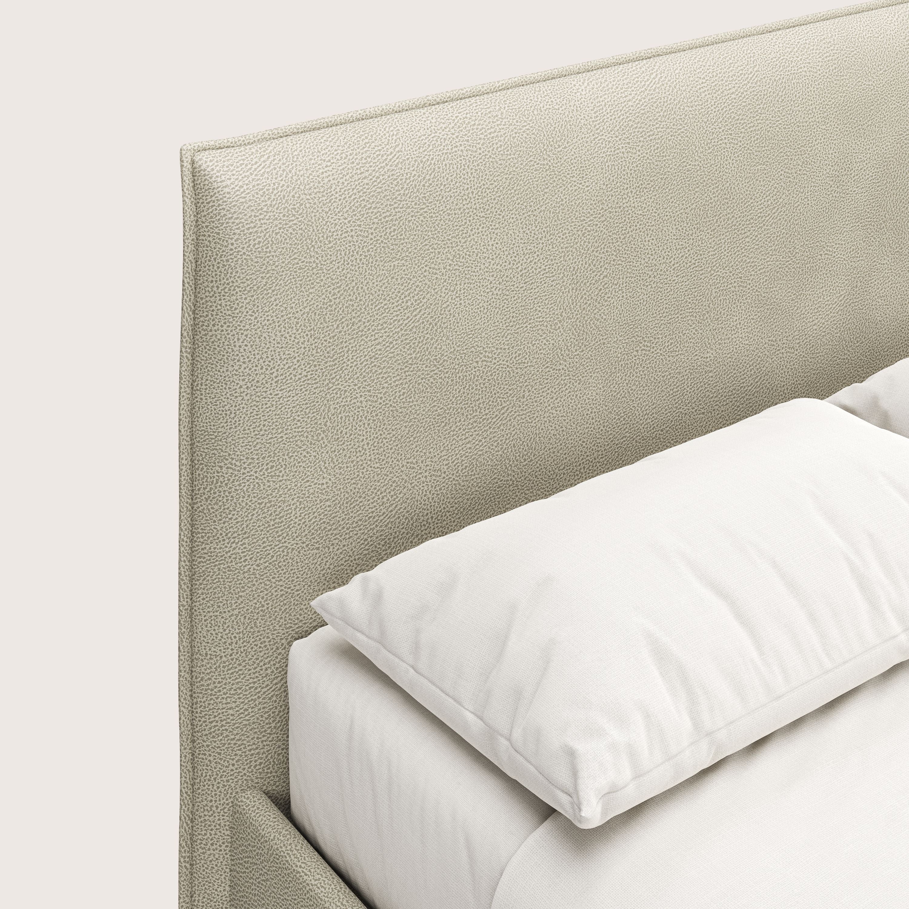 Nina lit coffre au design minimaliste en microfibre détachable effet cuir T15 crème - Image 7