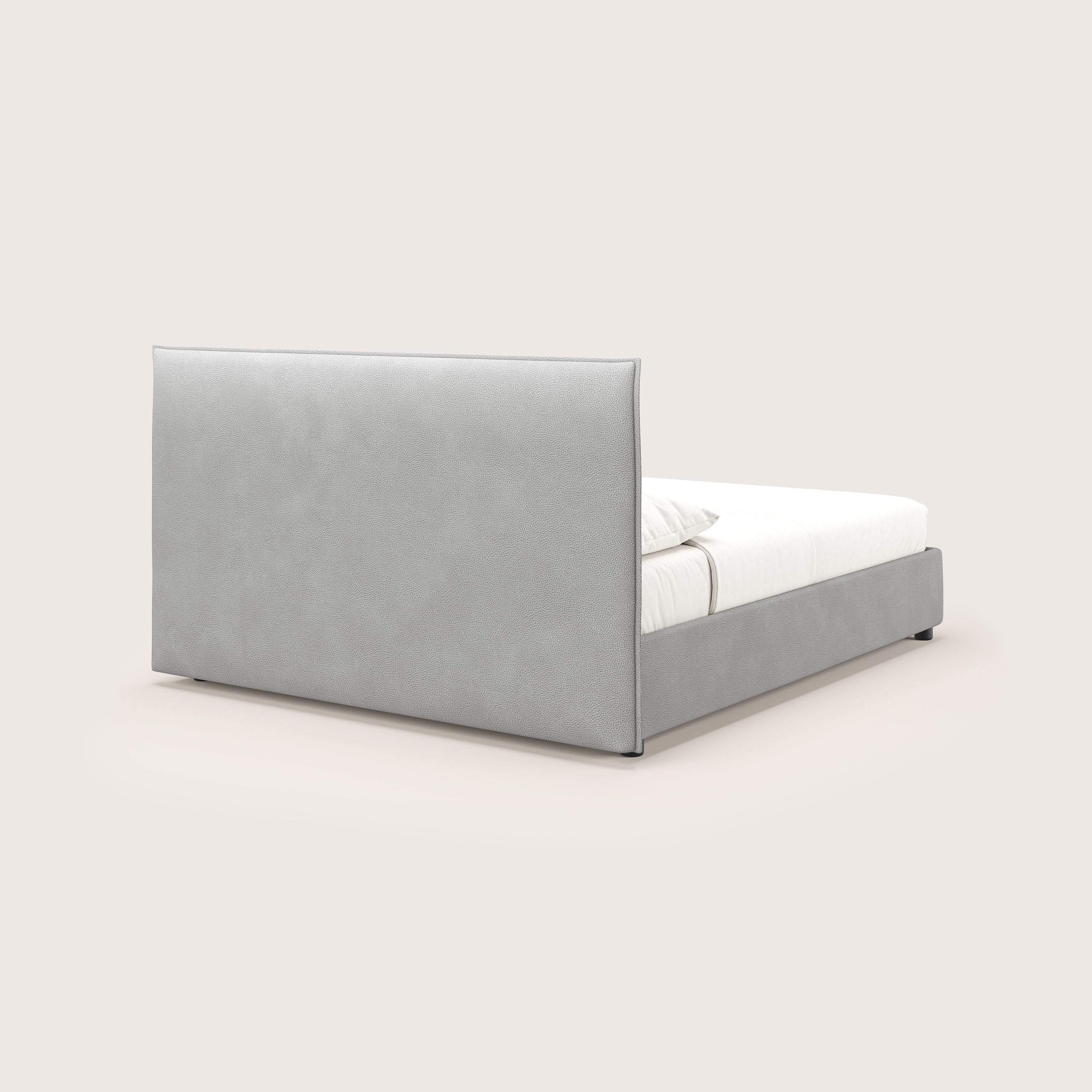 Nina lit coffre au design minimaliste en microfibre détachable effet cuir T15 gris - Image 5