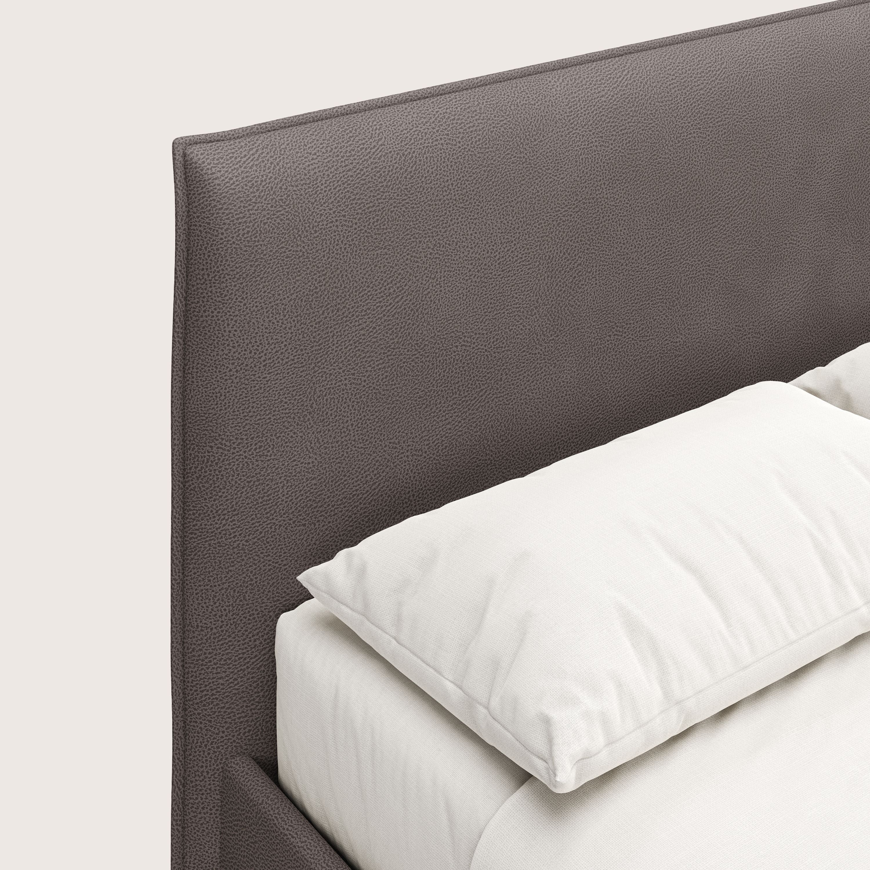 Nina lit coffre au design minimaliste en microfibre détachable effet cuir T15 marron - Image 6