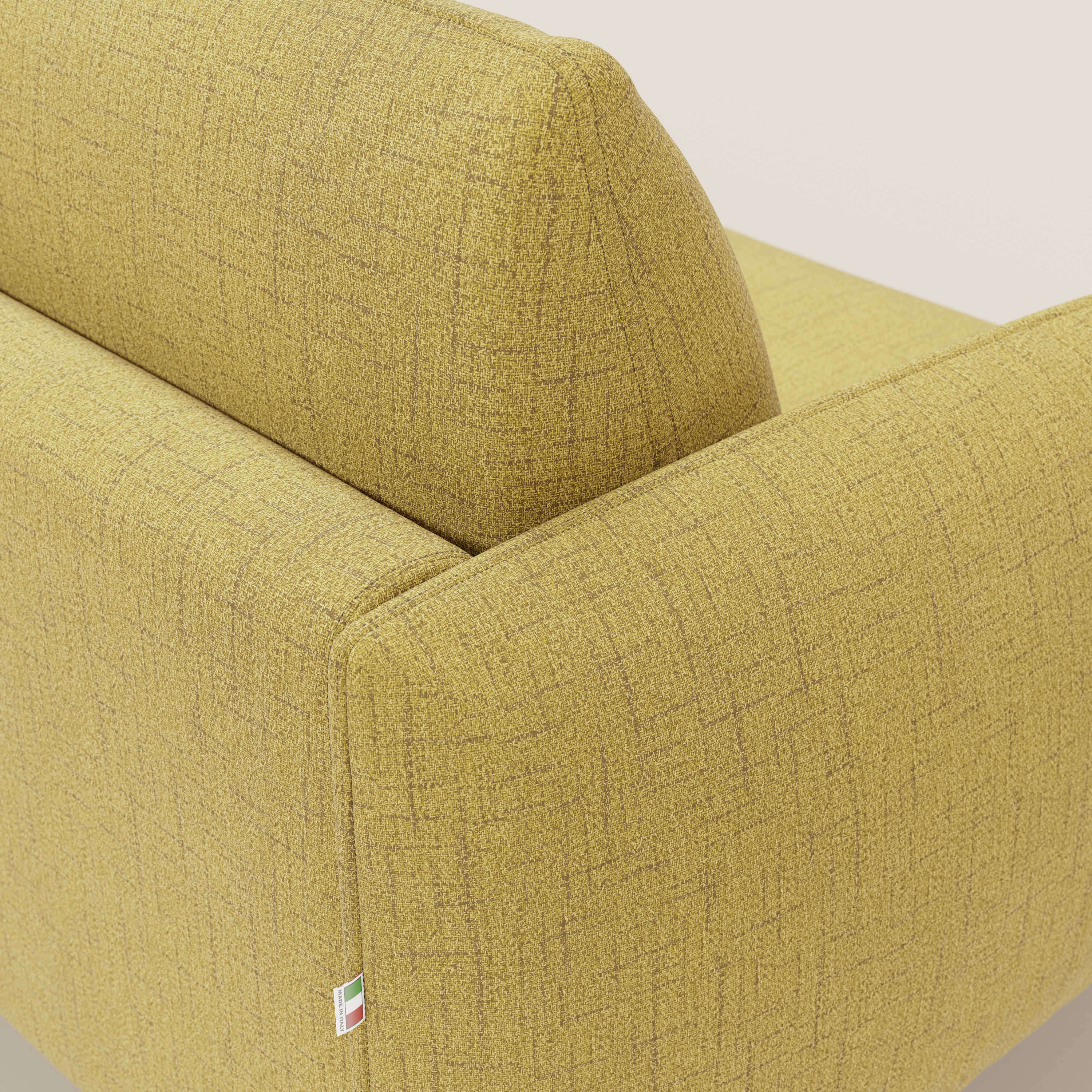 Ninfea Canapé convertible de design avec pieds hauts en métal et matelas H18 cm en tissu imperméable T03 jaune - Image 8