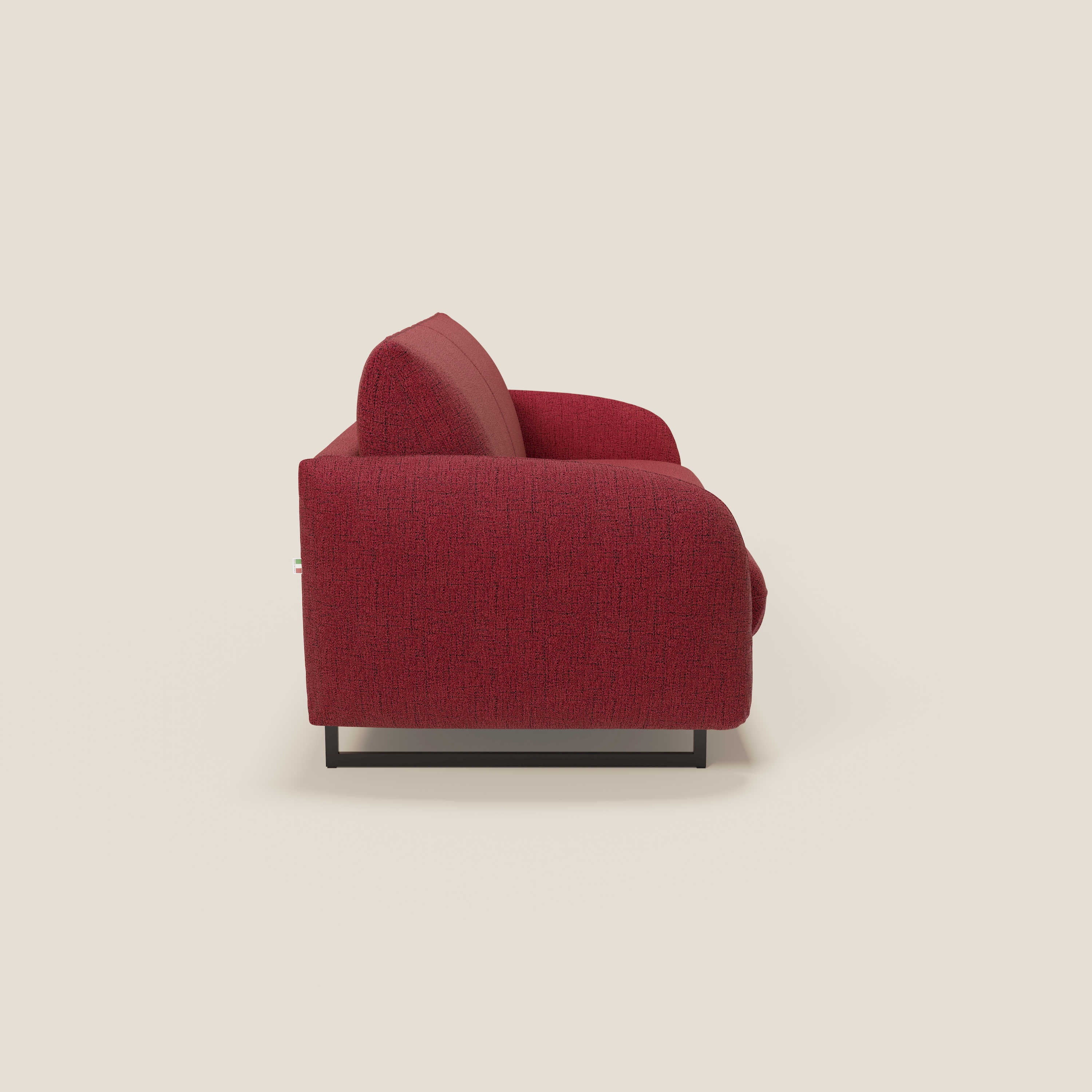 Ninfea Canapé convertible de design avec pieds hauts en métal et matelas H18 cm en tissu imperméable T03 rouge - Image 6