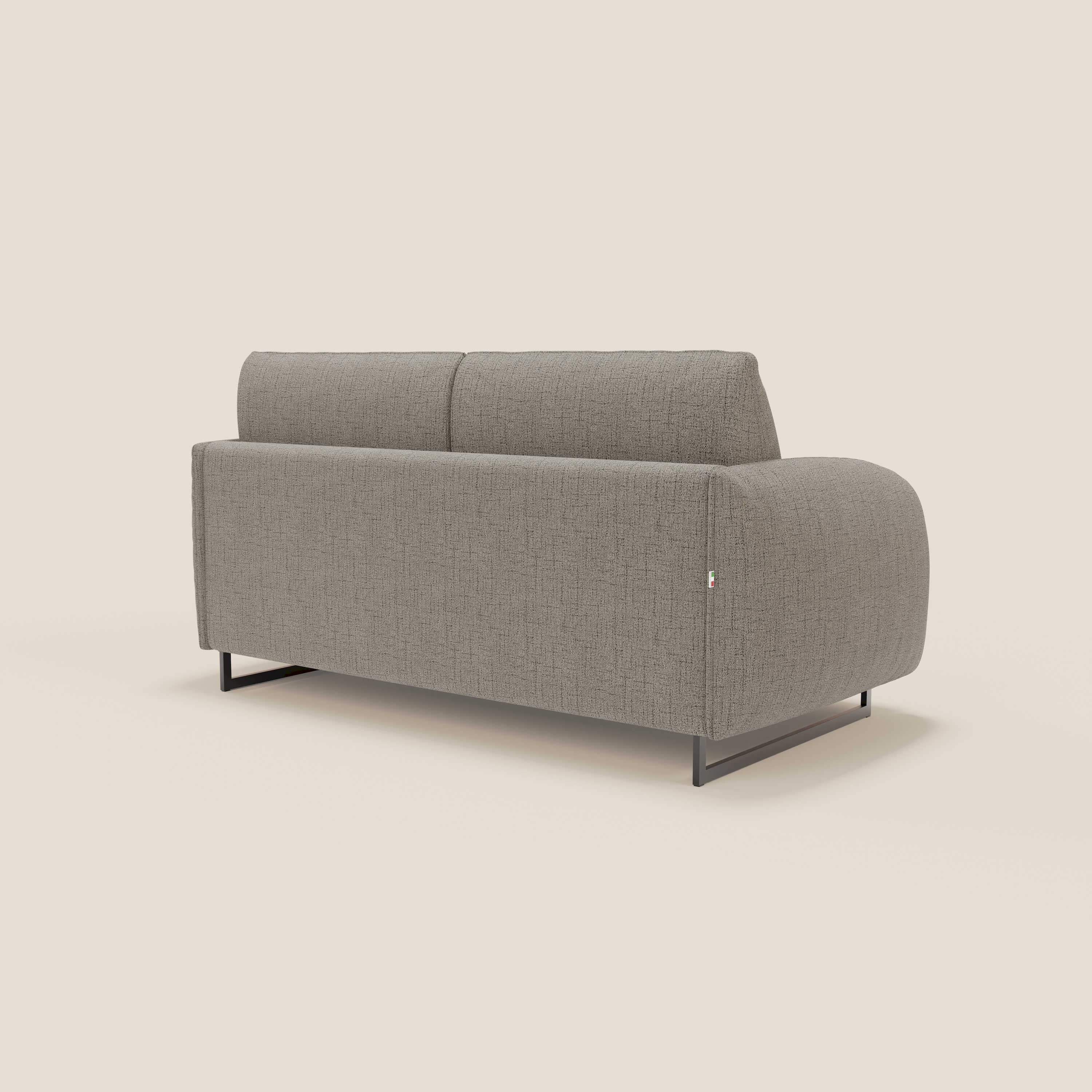 Ninfea Canapé convertible de design avec pieds hauts en métal et matelas H18 cm en tissu imperméable T03 taupe - Image 7
