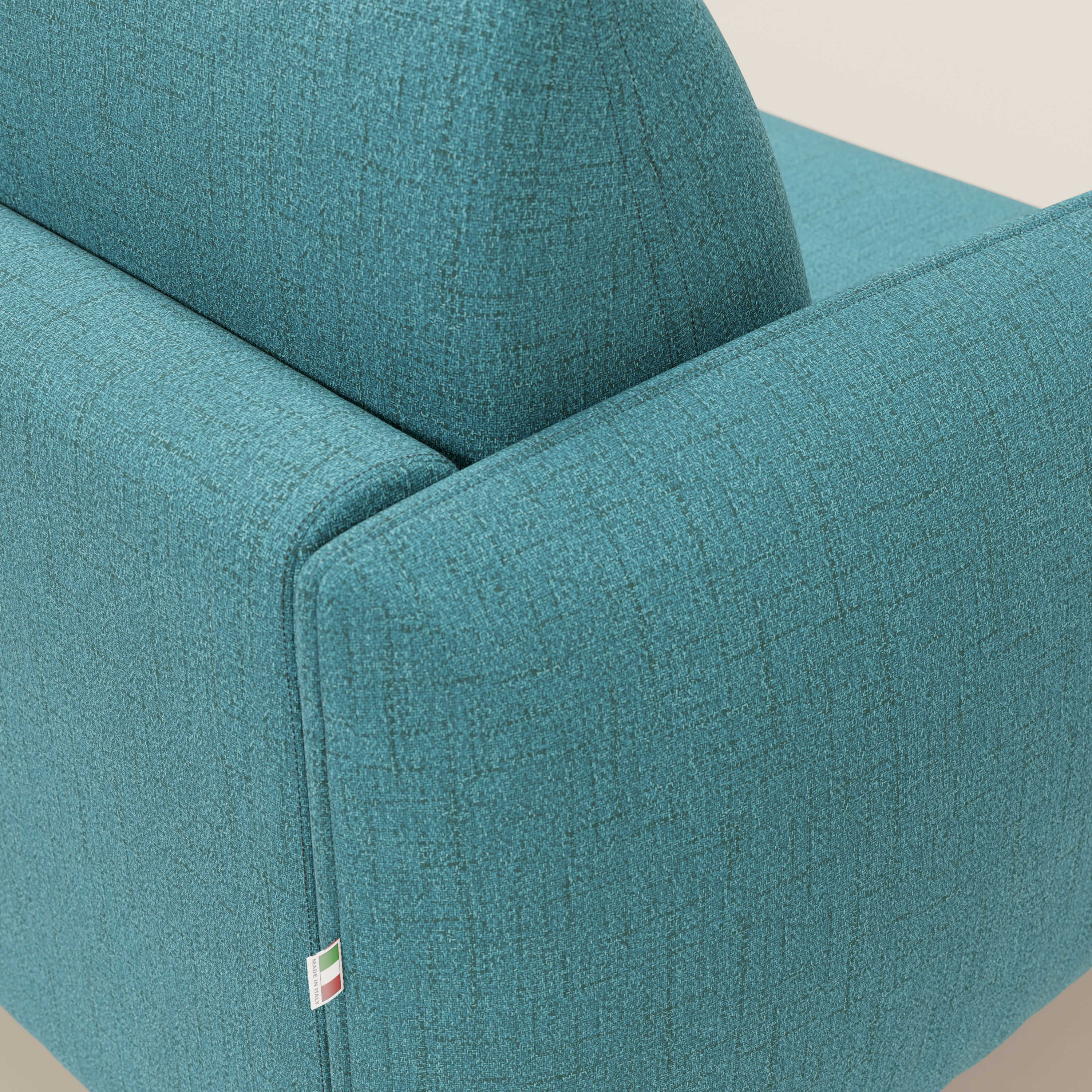 Ninfea Canapé d'angle convertible avec chaise longue coffre, matelas H18 cm et pieds en métal en tissu imperméable T03 bleu ciel - Image 8