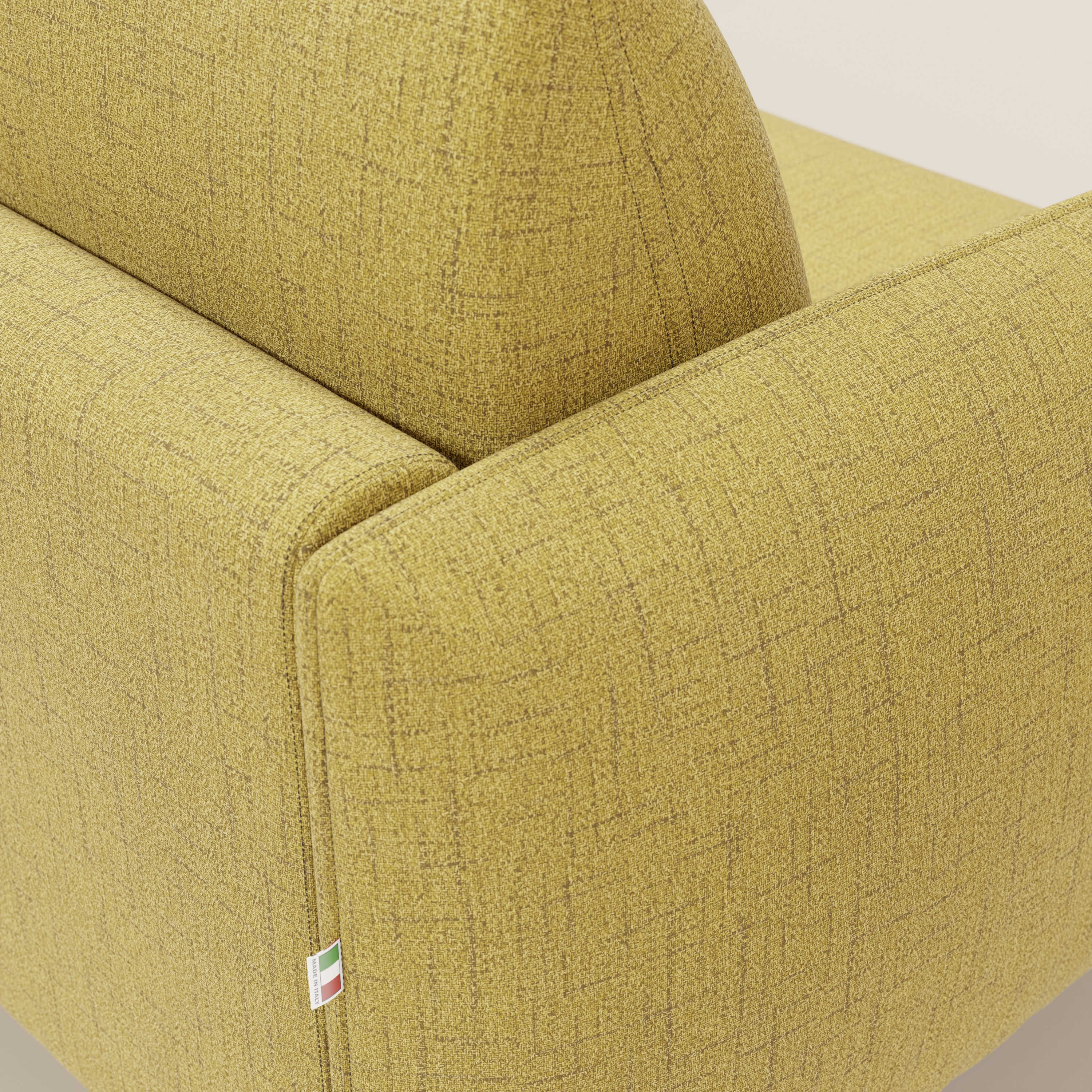 Ninfea Canapé d'angle convertible avec chaise longue coffre, matelas H18 cm et pieds en métal en tissu imperméable T03 jaune - Image 8