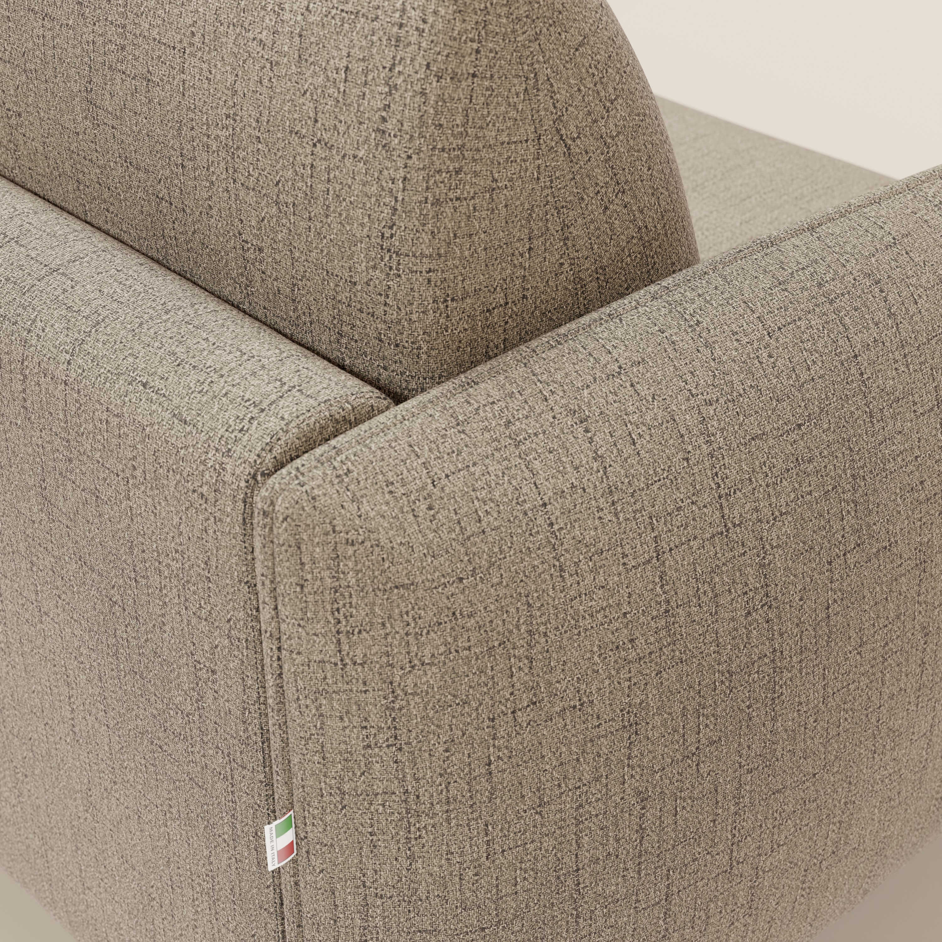 Ninfea Canapé d'angle convertible avec chaise longue coffre, matelas H18 cm et pieds en métal en tissu imperméable T03 marron - Image 8