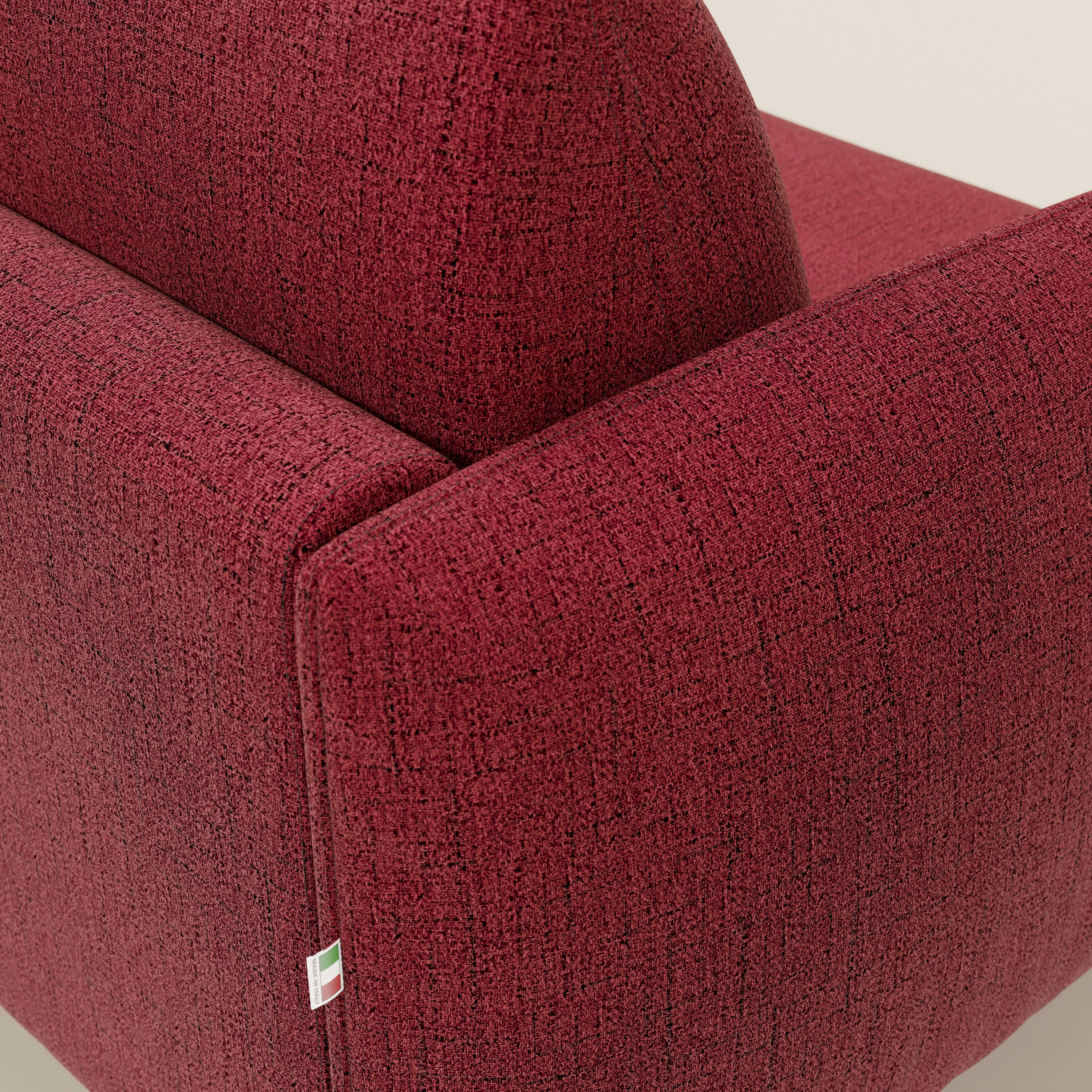Ninfea Canapé d'angle convertible avec chaise longue coffre, matelas H18 cm et pieds en métal en tissu imperméable T03 rouge - Image 8