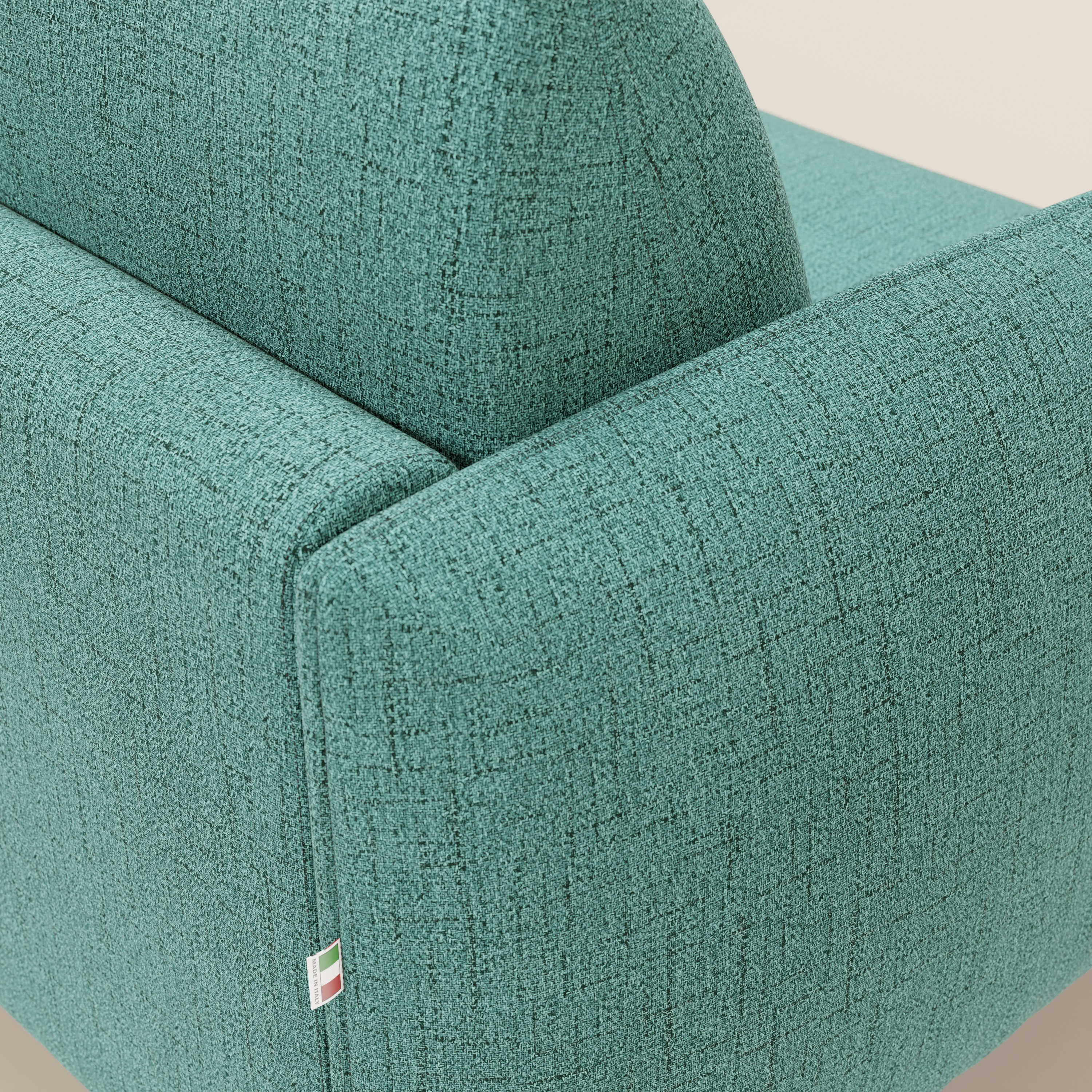 Ninfea Canapé d'angle convertible avec chaise longue coffre, matelas H18 cm et pieds en métal en tissu imperméable T03 vert aquamarine - Image 8