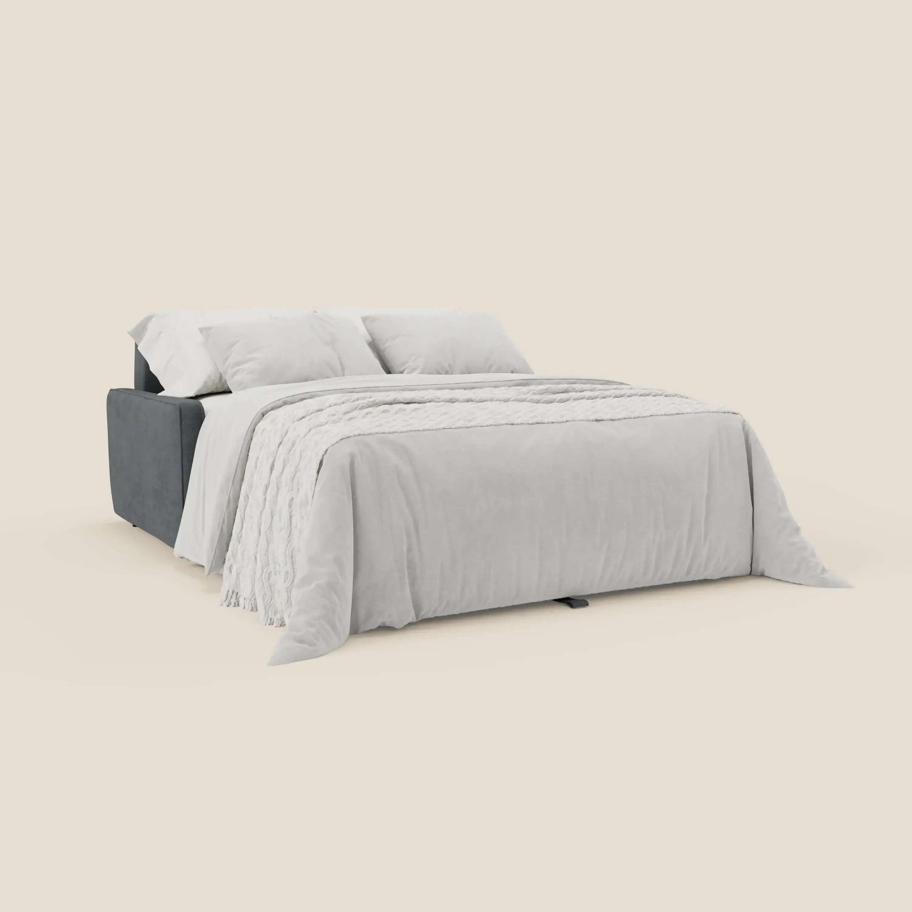 Nivon Canapé convertible moderne avec têtière en tissu détachable à l'eau T25 anthracite - Image 2
