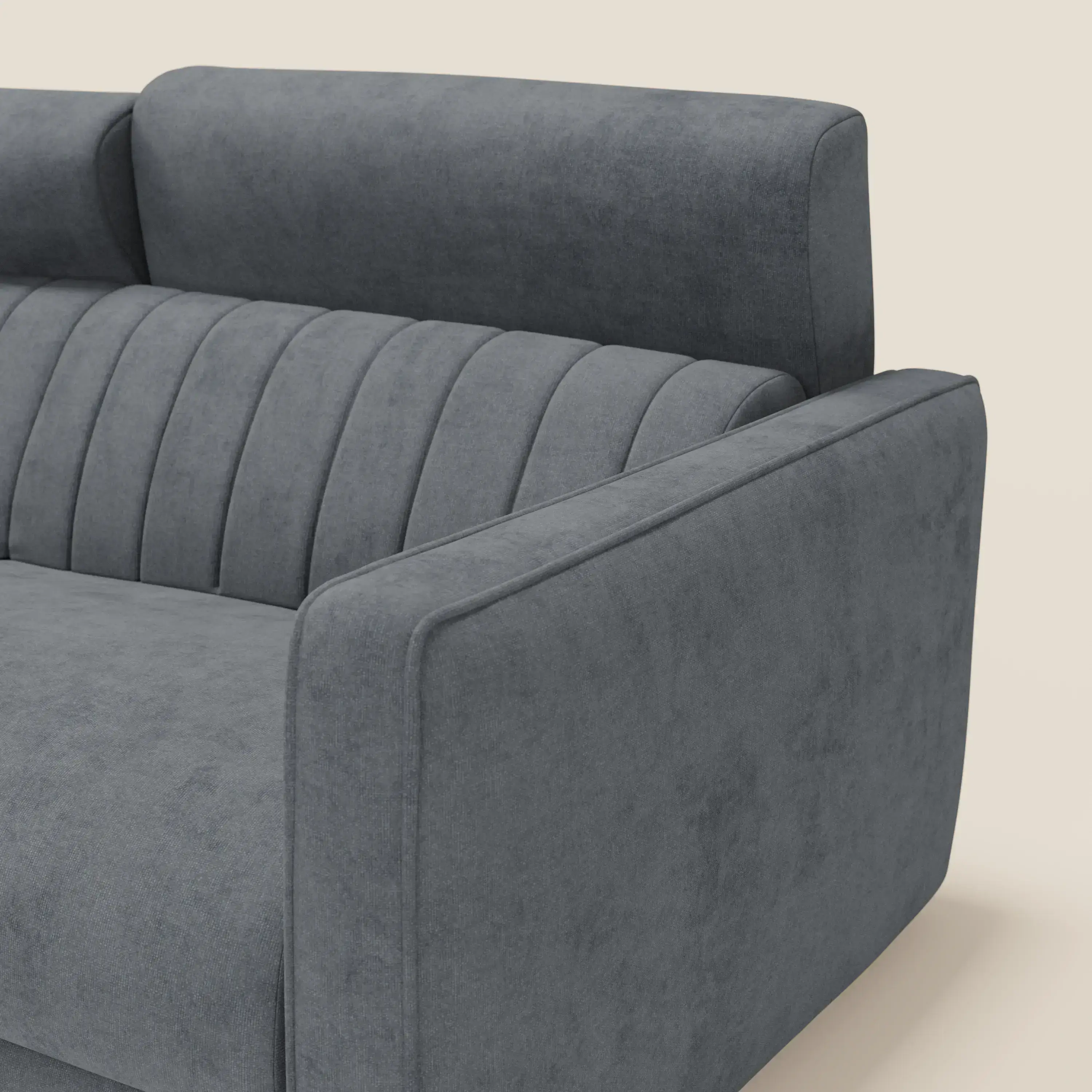 Nivon Canapé convertible moderne avec têtière en tissu détachable à l'eau T25 anthracite - Image 4