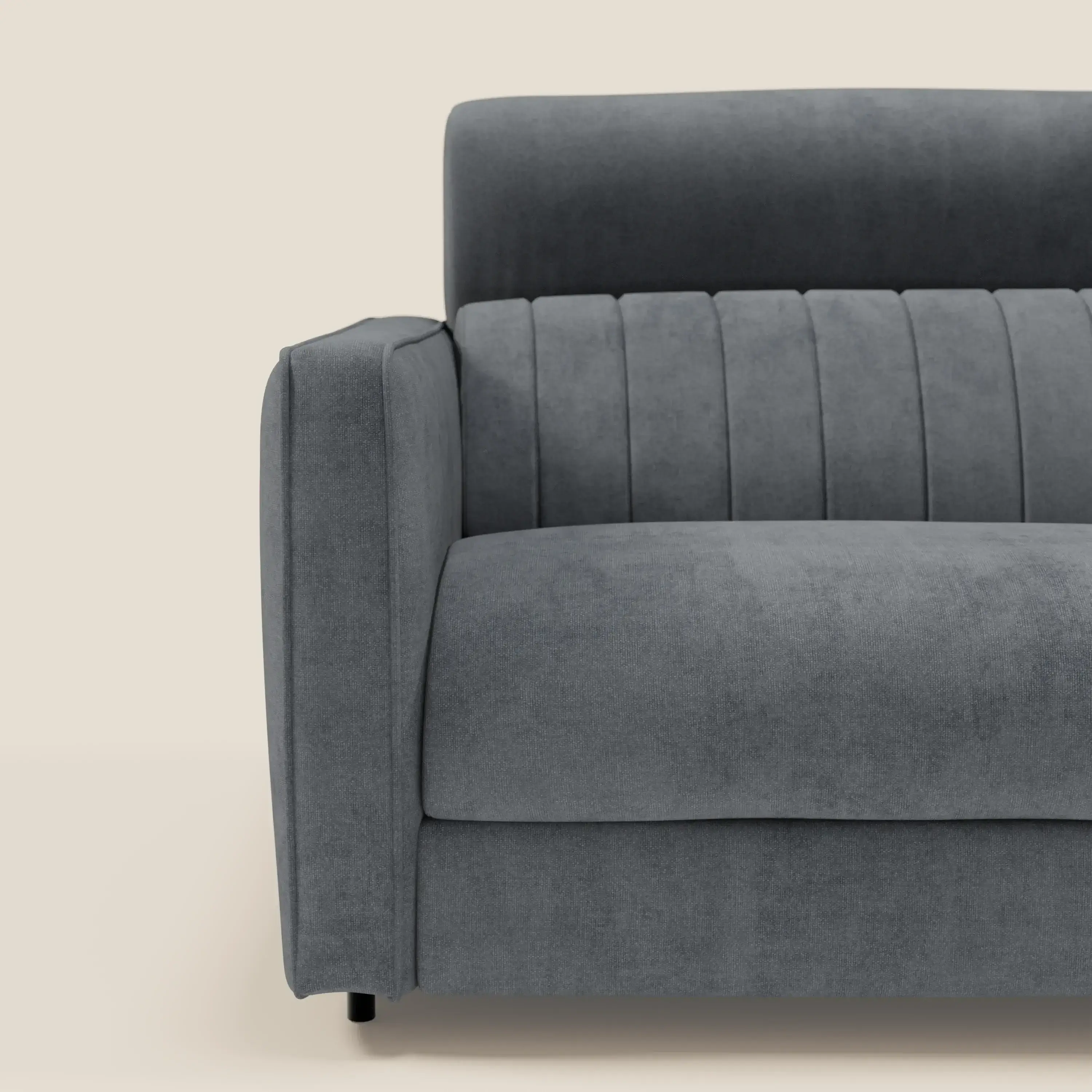 Nivon Canapé convertible moderne avec têtière en tissu détachable à l'eau T25 anthracite - Image 5