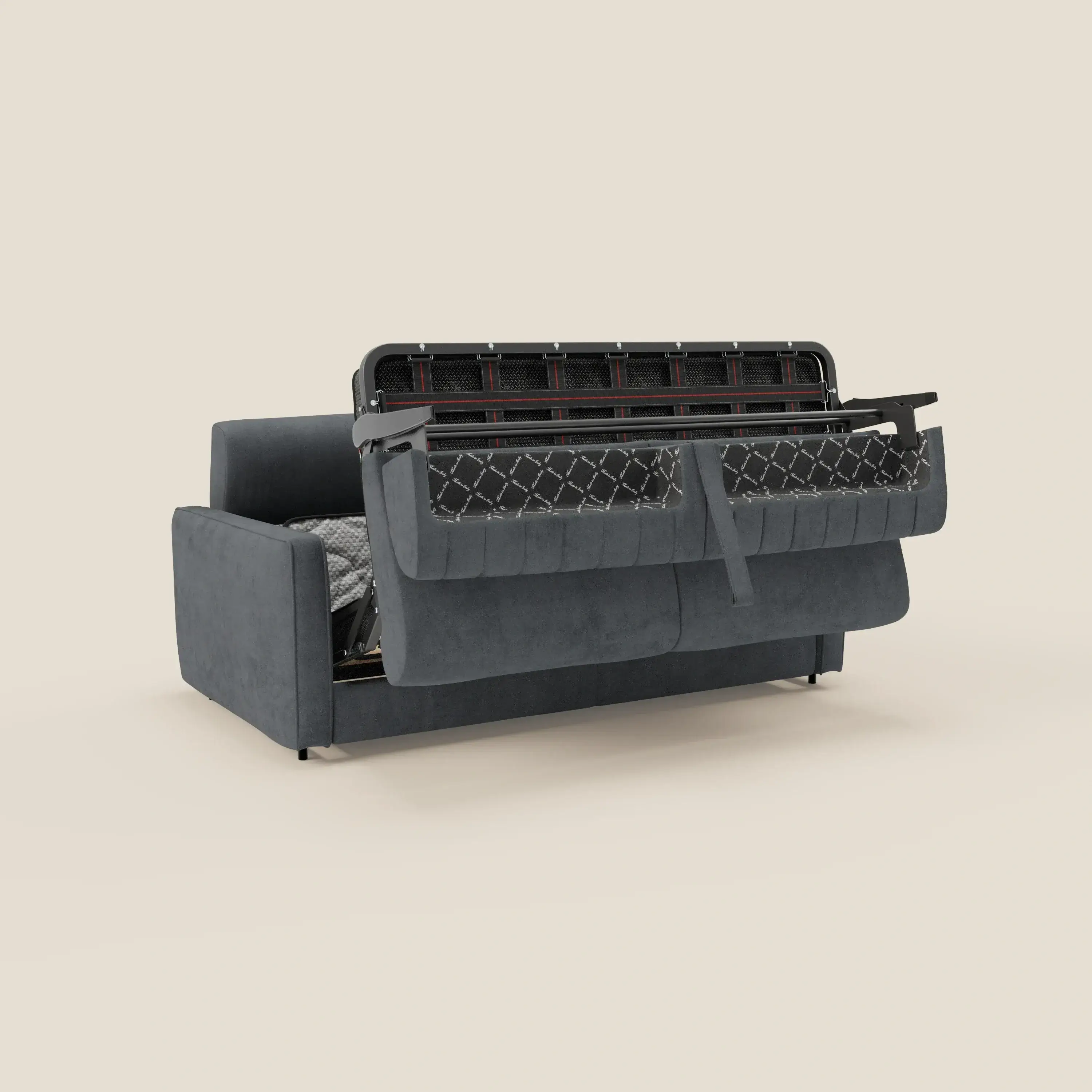 Nivon Canapé convertible moderne avec têtière en tissu détachable à l'eau T25 anthracite - Image 6