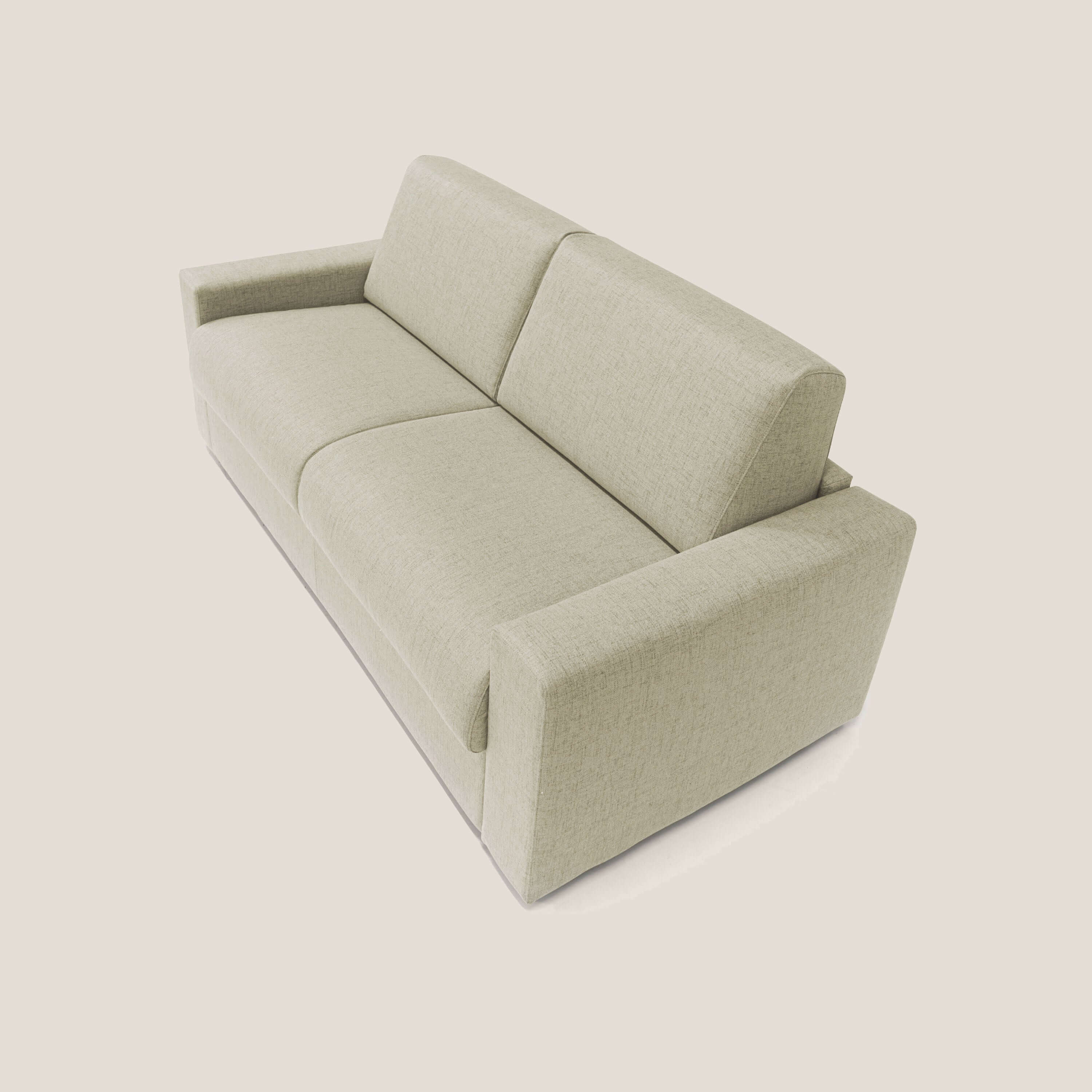 Nixon Canapé convertible avec matelas 20cm en tissu imperméable T03 beige - Image 8