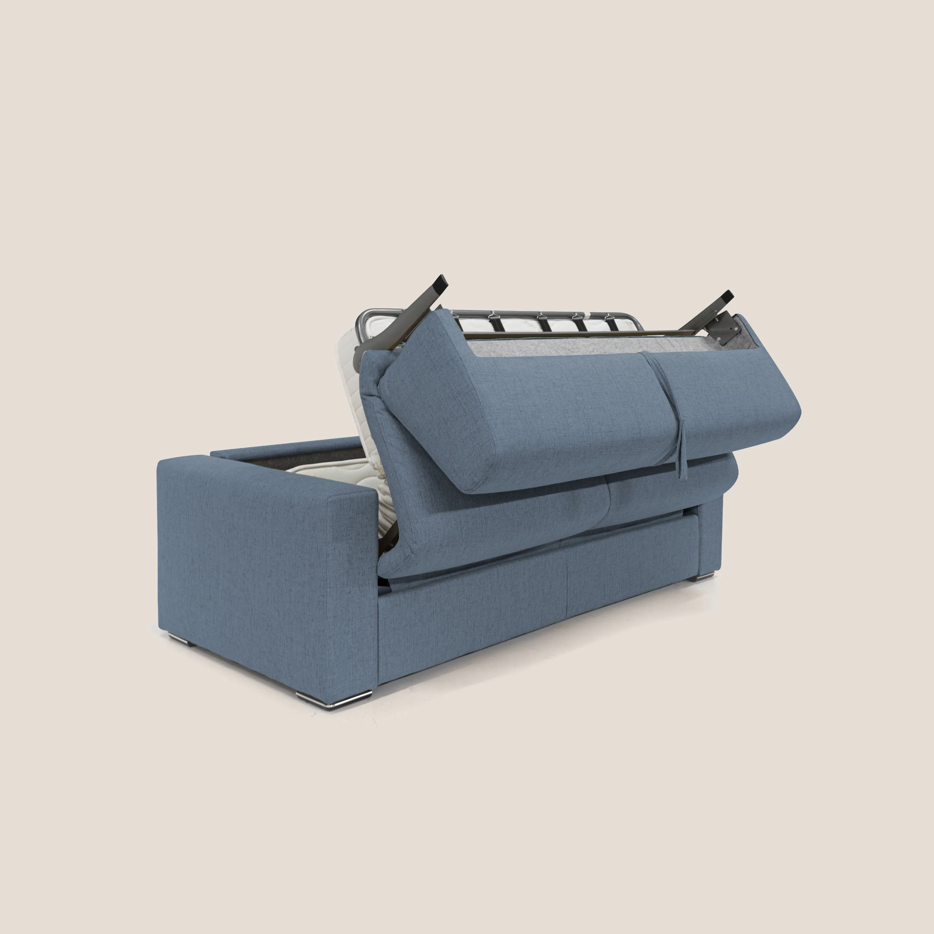 Nixon Canapé convertible avec matelas 20cm en tissu imperméable T03 bleu - Image 3
