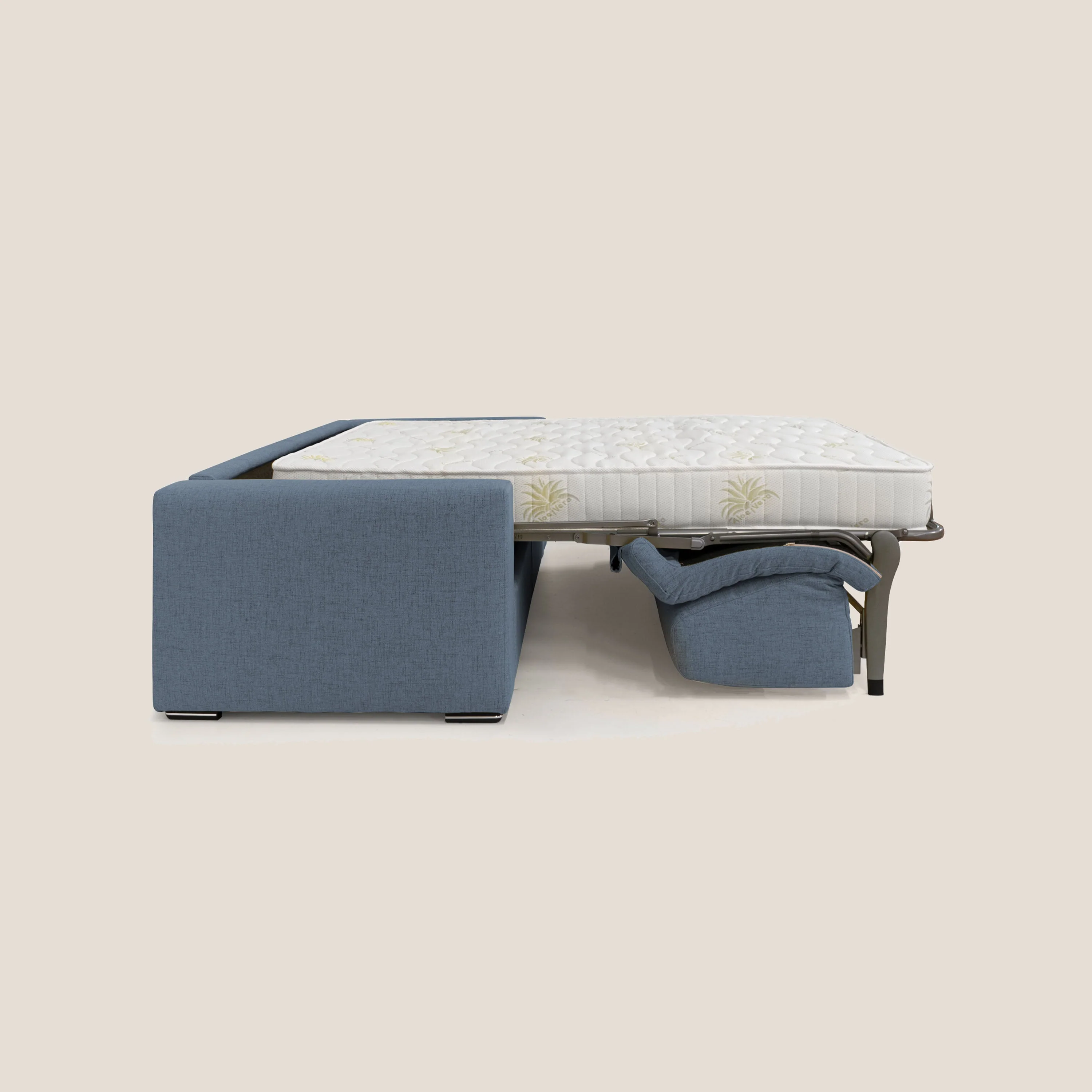 Nixon Canapé convertible avec matelas 20cm en tissu imperméable T03 bleu - Image 7