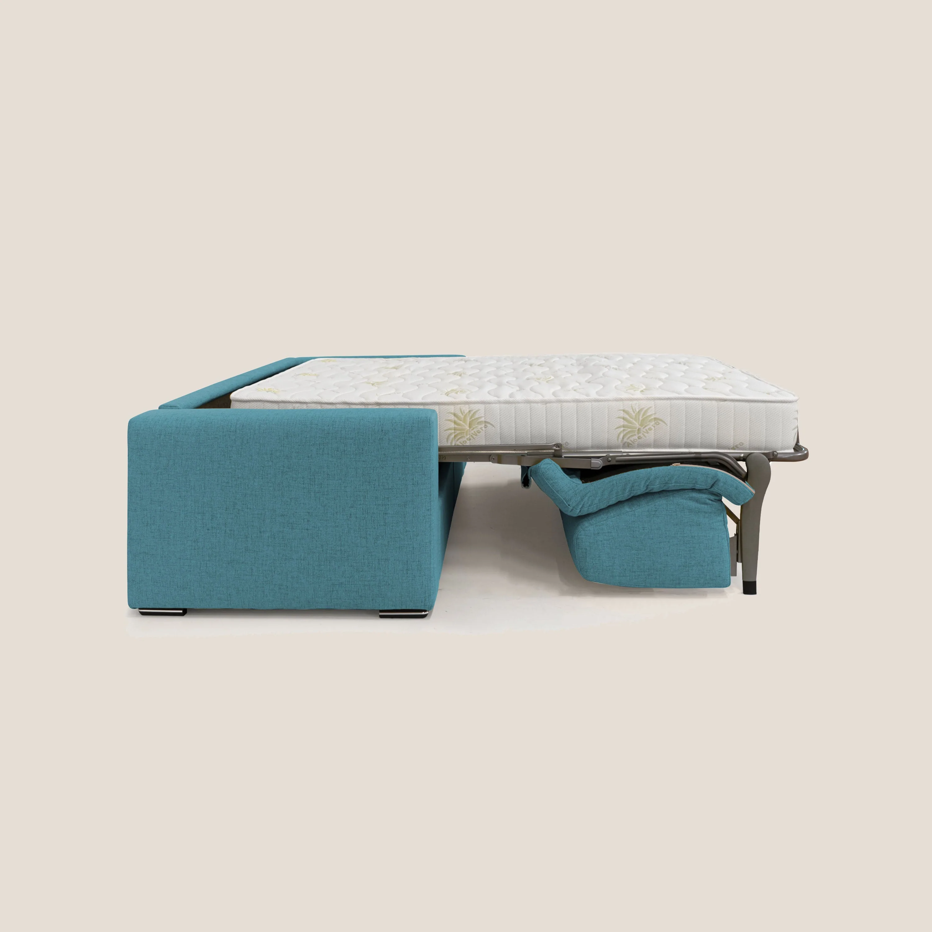 Nixon Canapé convertible avec matelas 20cm en tissu imperméable T03 bleu ciel - Image 7