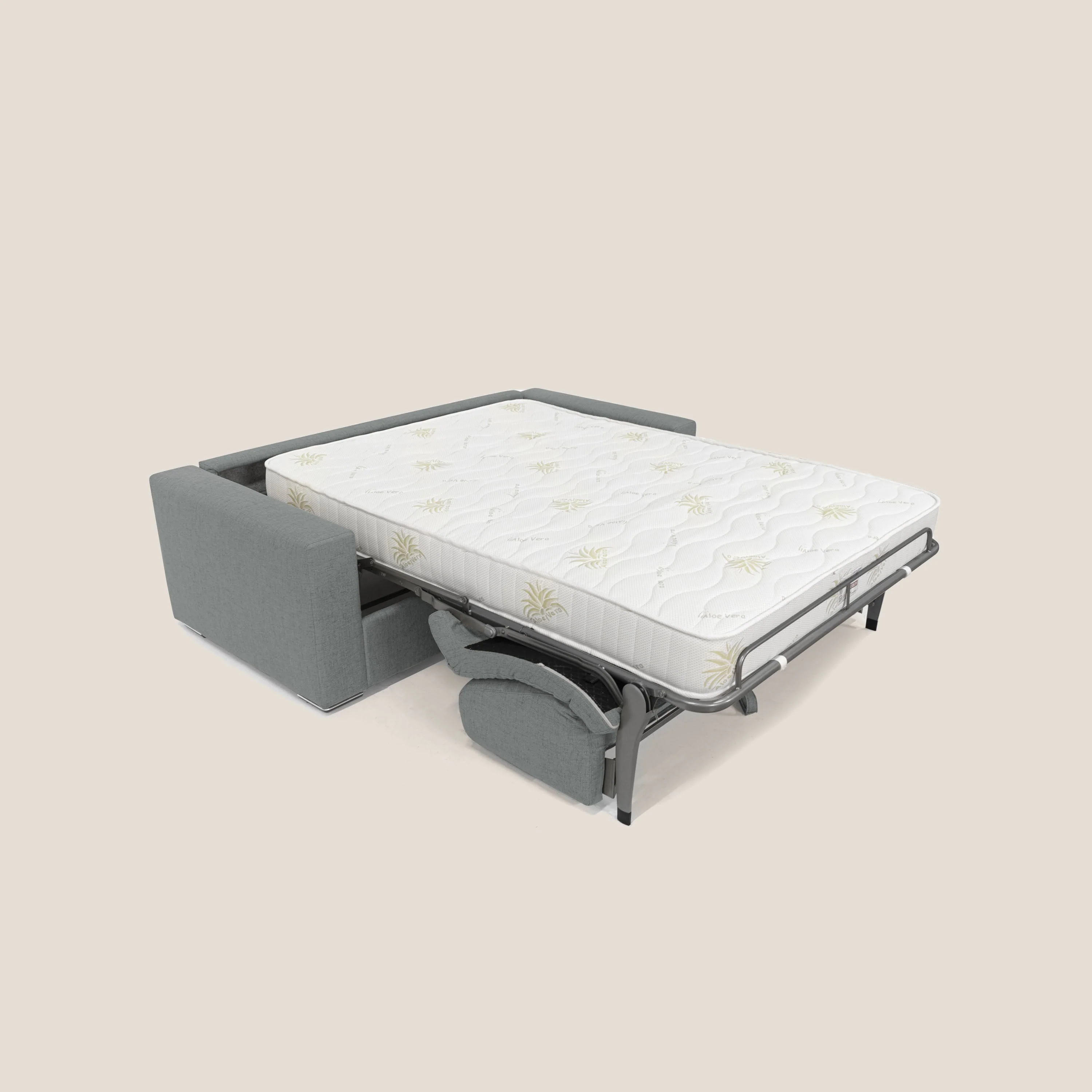 Nixon Canapé convertible avec matelas 20cm en tissu imperméable T03 gris - Image 2