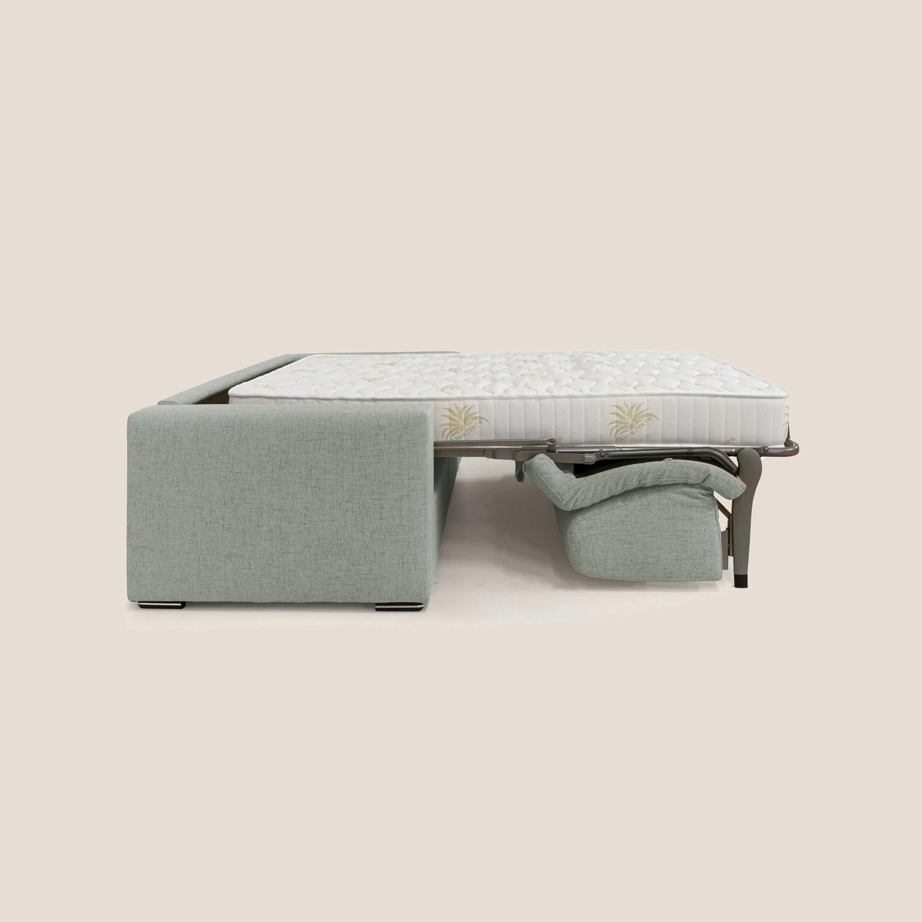 Nixon Canapé convertible avec matelas 20cm en tissu imperméable T03 gris clair - Image 7
