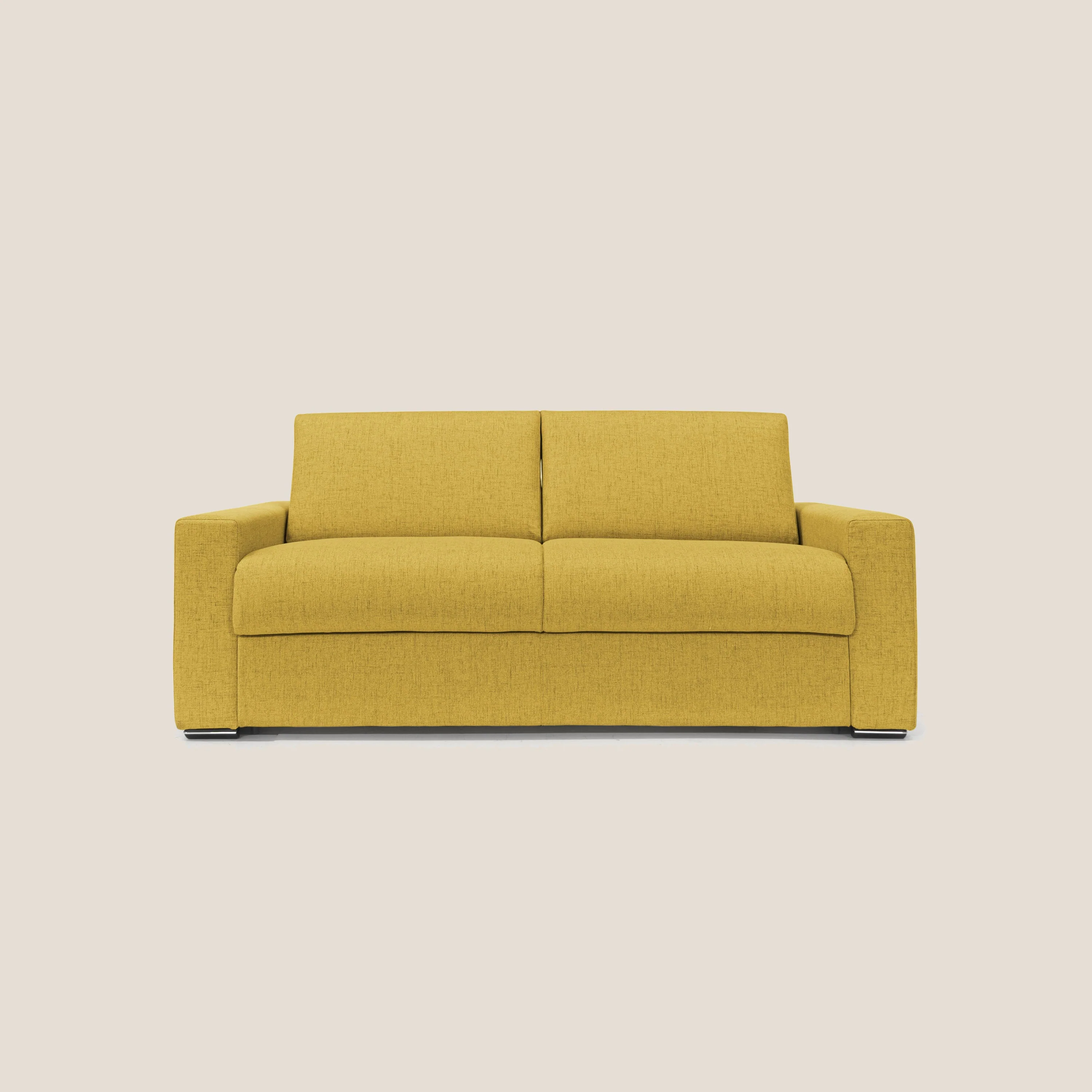 Nixon Canapé convertible avec matelas 20cm en tissu imperméable T03 jaune