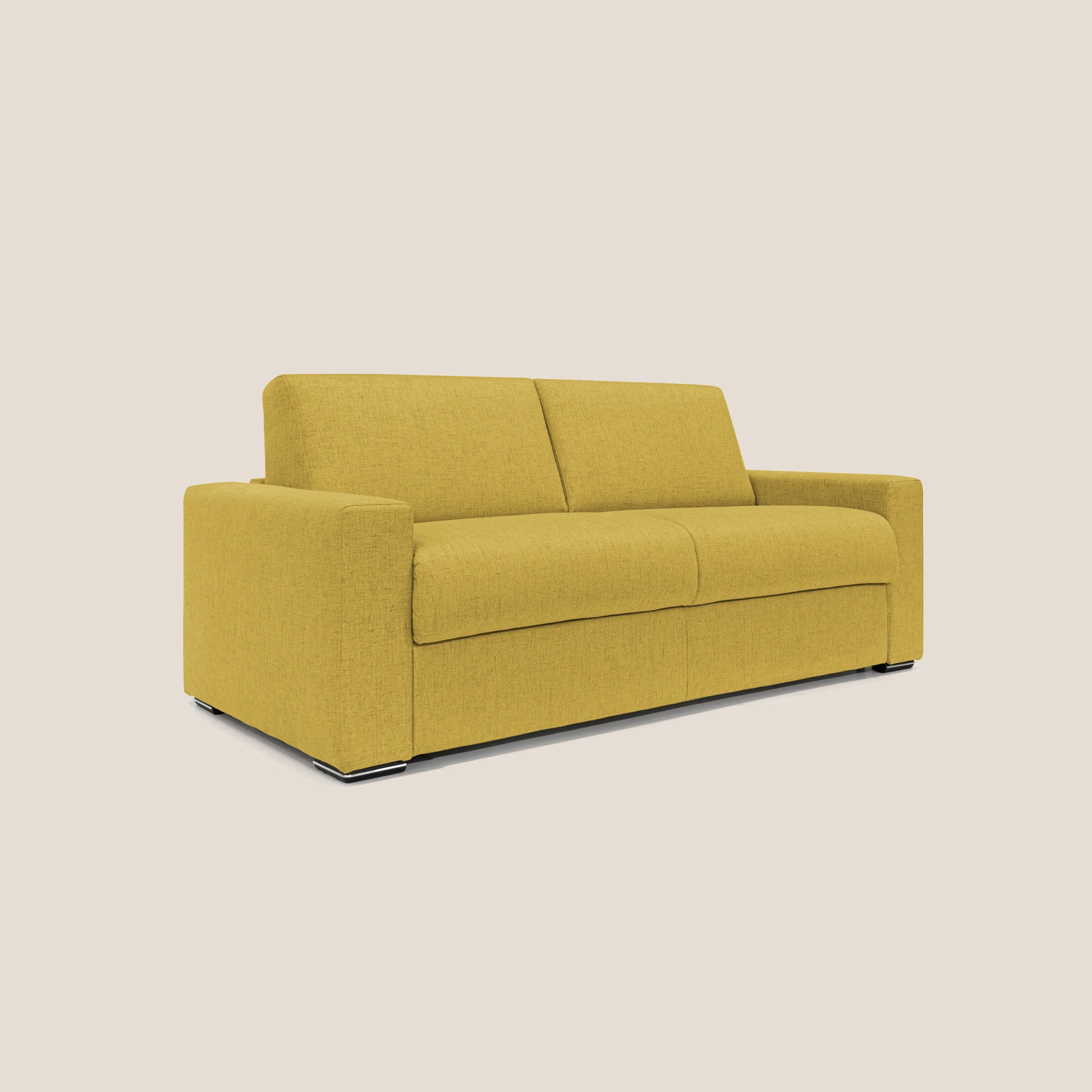 Nixon Canapé convertible avec matelas 20cm en tissu imperméable T03 jaune - Image 4