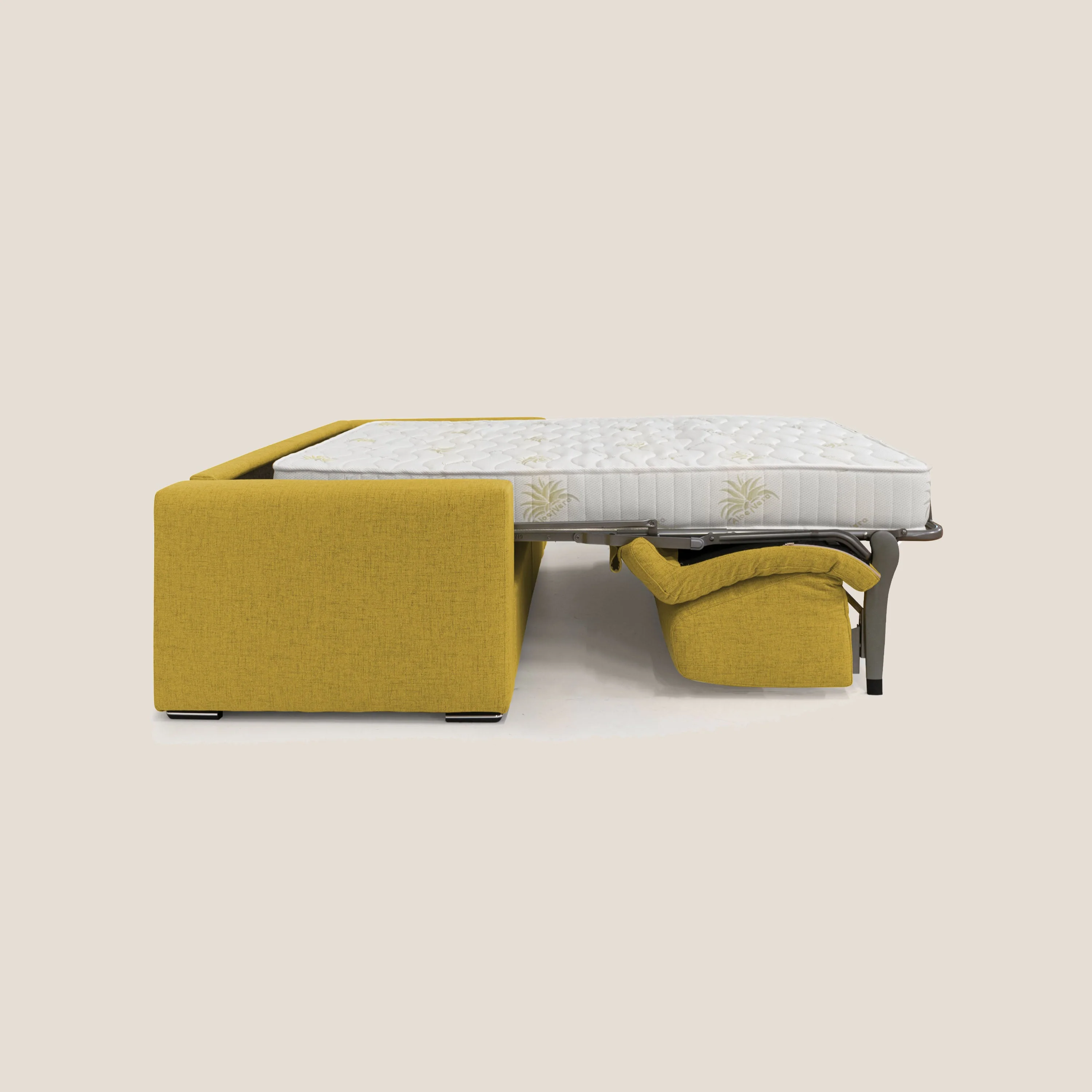 Nixon Canapé convertible avec matelas 20cm en tissu imperméable T03 jaune - Image 7