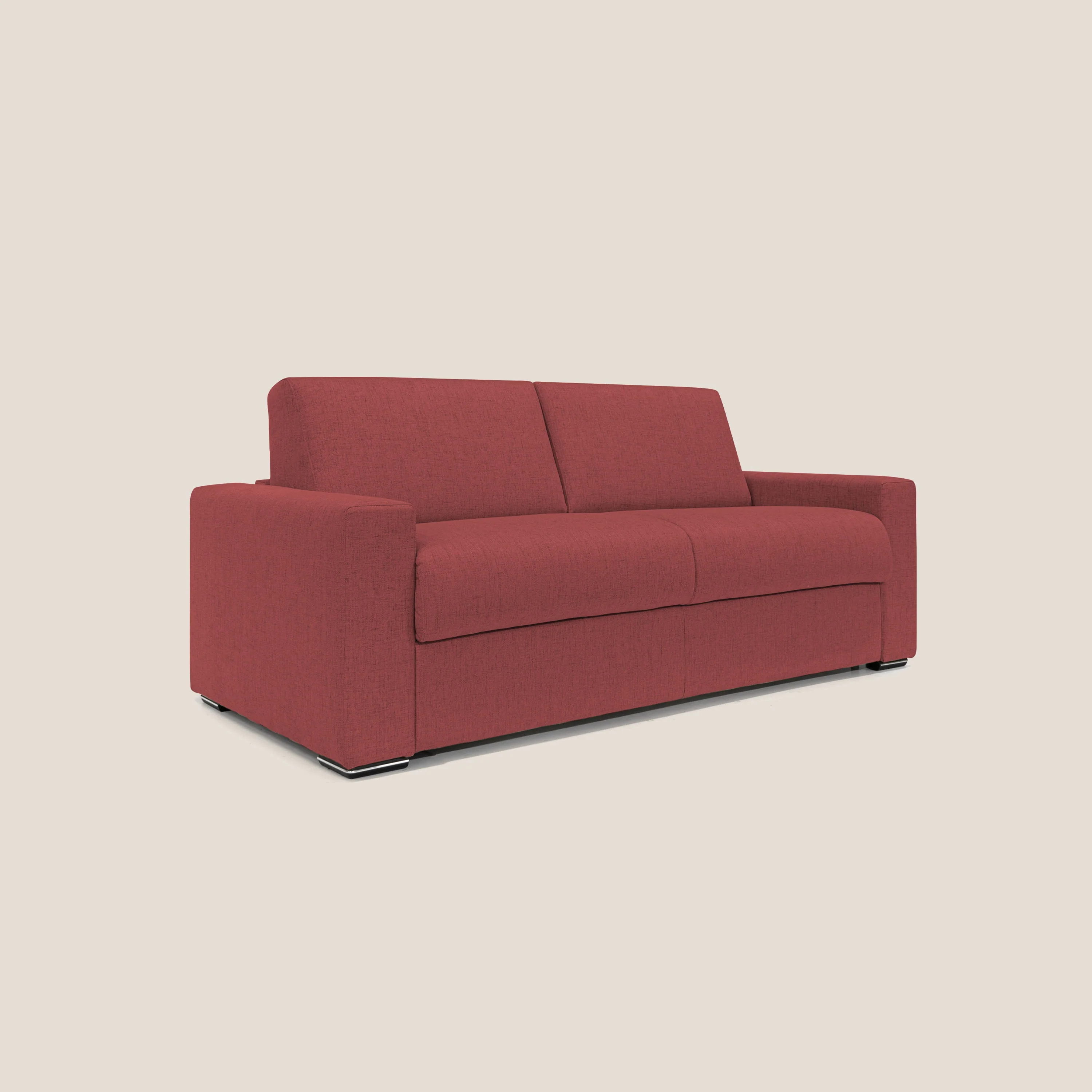 Nixon Canapé convertible avec matelas 20cm en tissu imperméable T03 rouge - Image 4