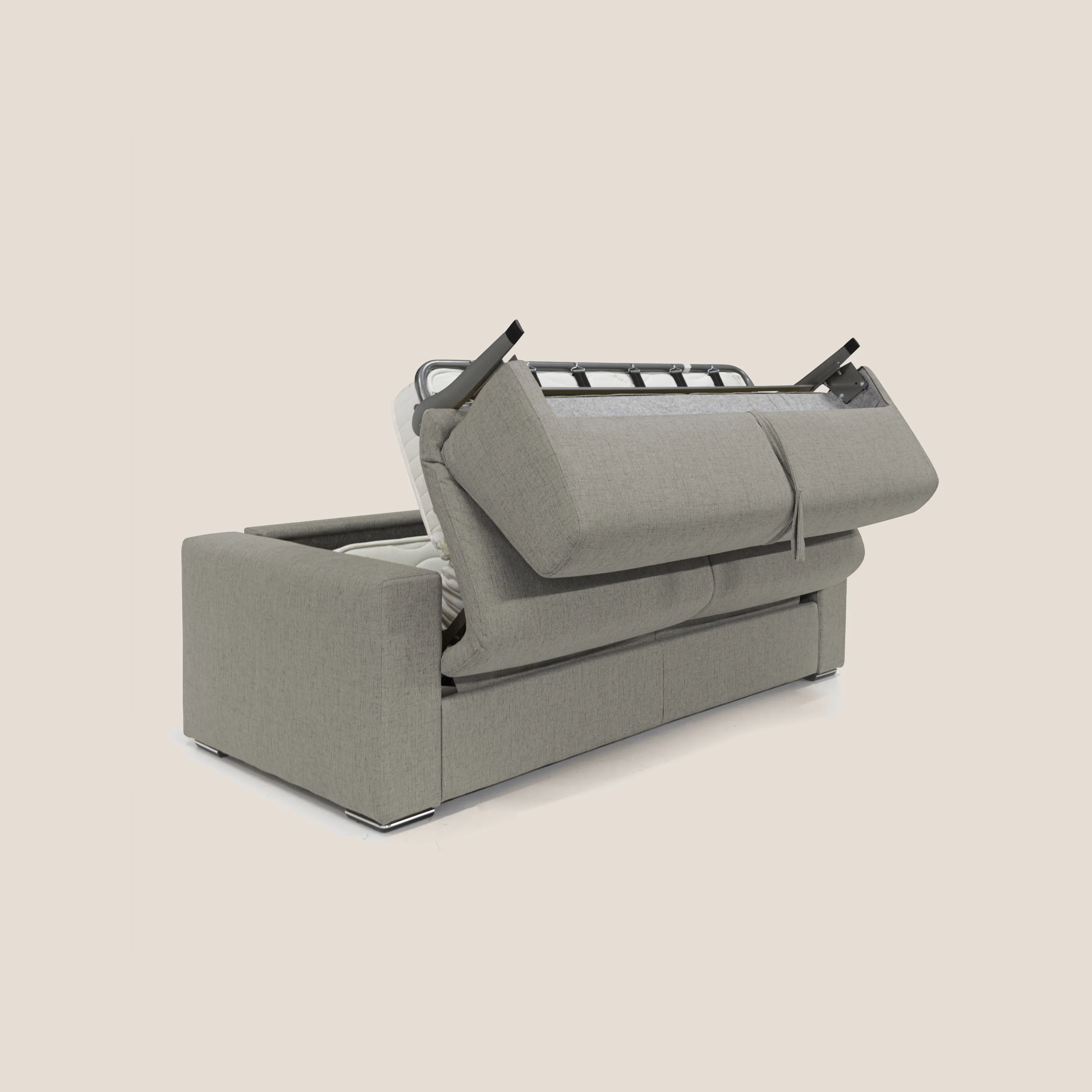 Nixon Canapé convertible avec matelas 20cm en tissu imperméable T03 taupe - Image 3