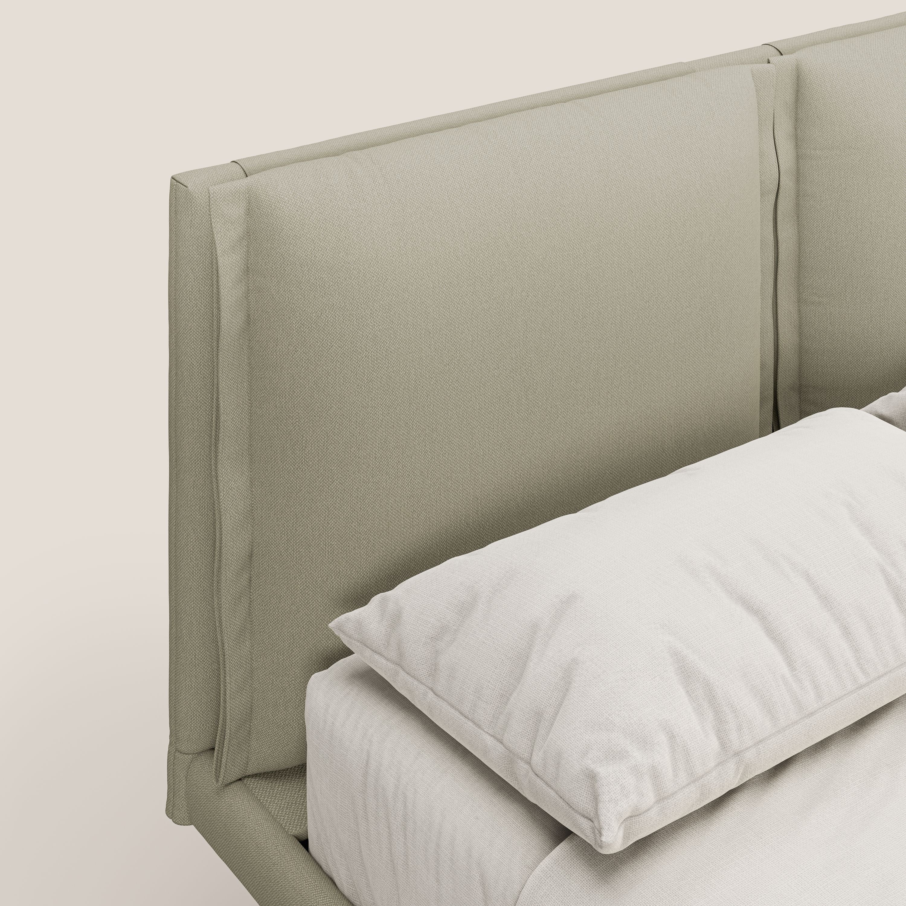 Noah lit avec coussins réglables et pieds hauts en métal en tissu détachable T05 crème - Image 6