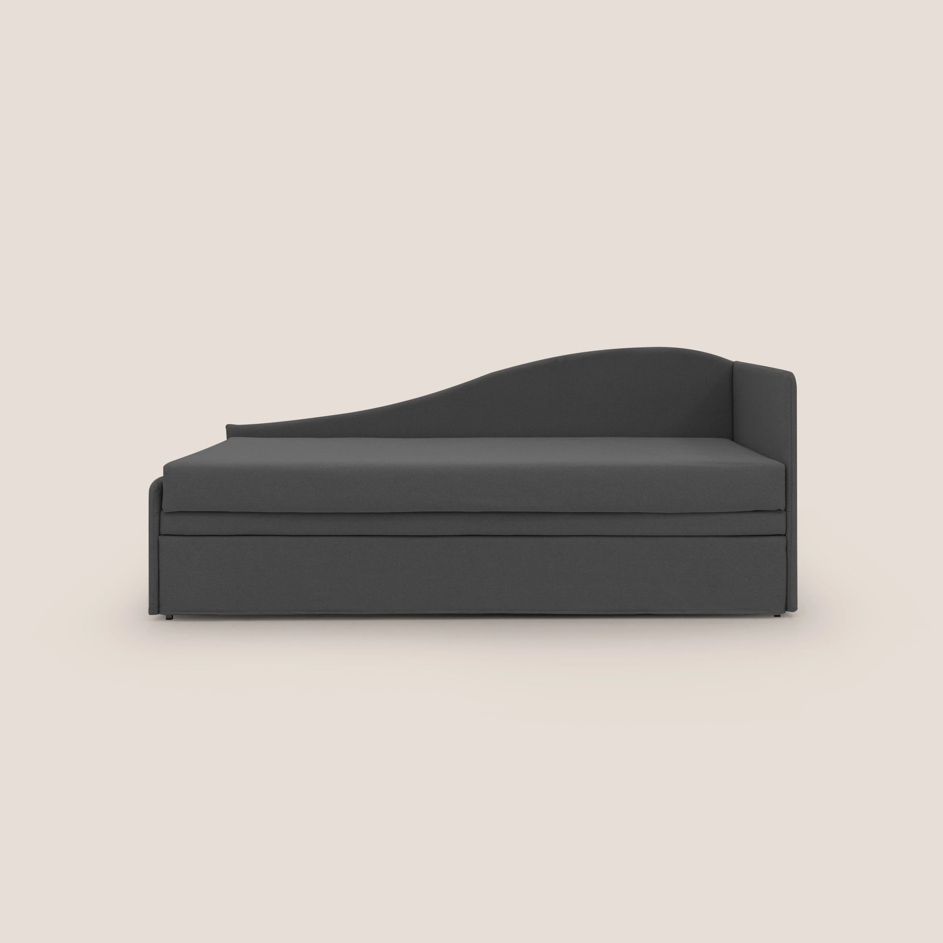 Nolo Canapé duplex avec lits jumeaux et tissu effet coton imperméable T13 anthracite
