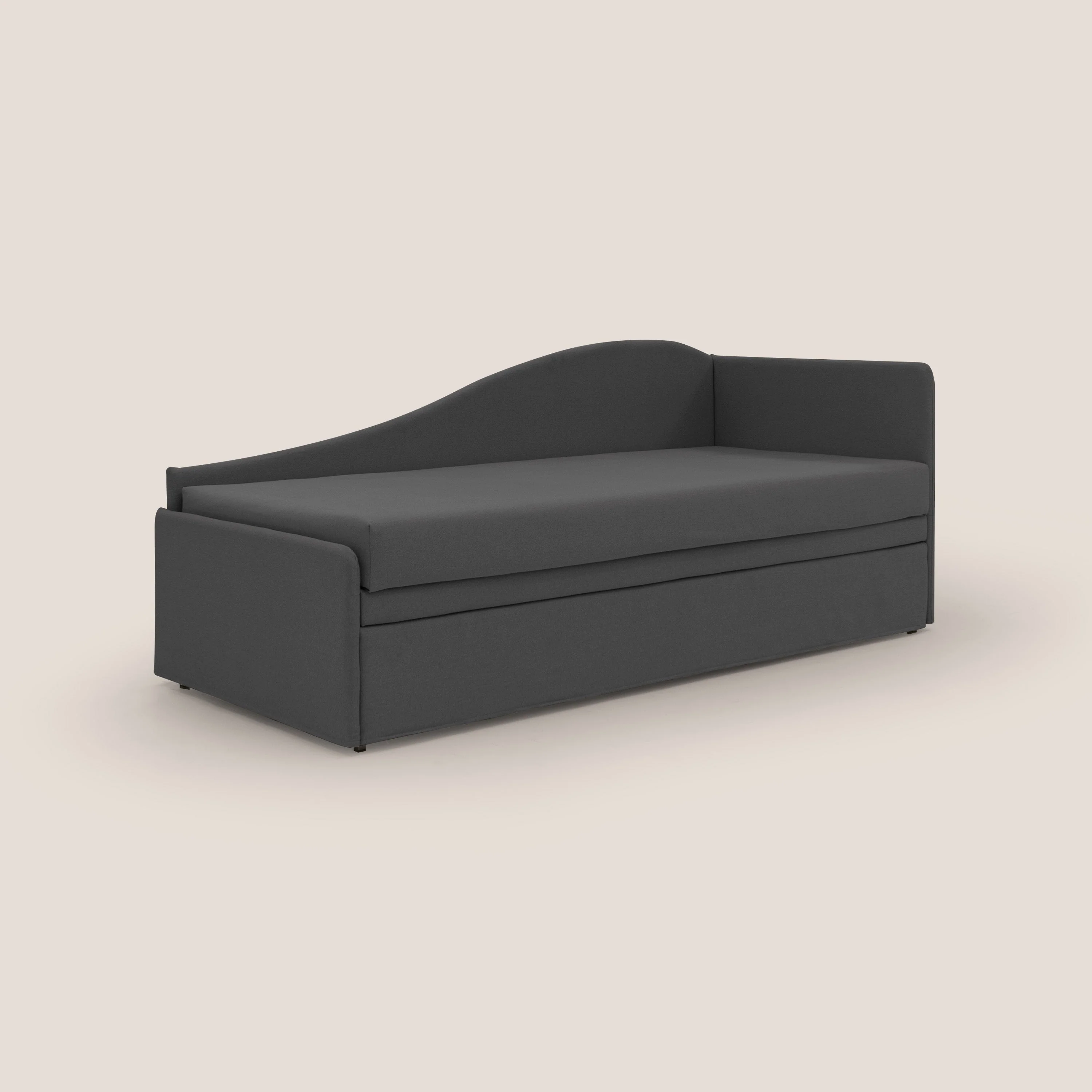 Nolo Canapé duplex avec lits jumeaux et tissu effet coton imperméable T13 anthracite - Image 3