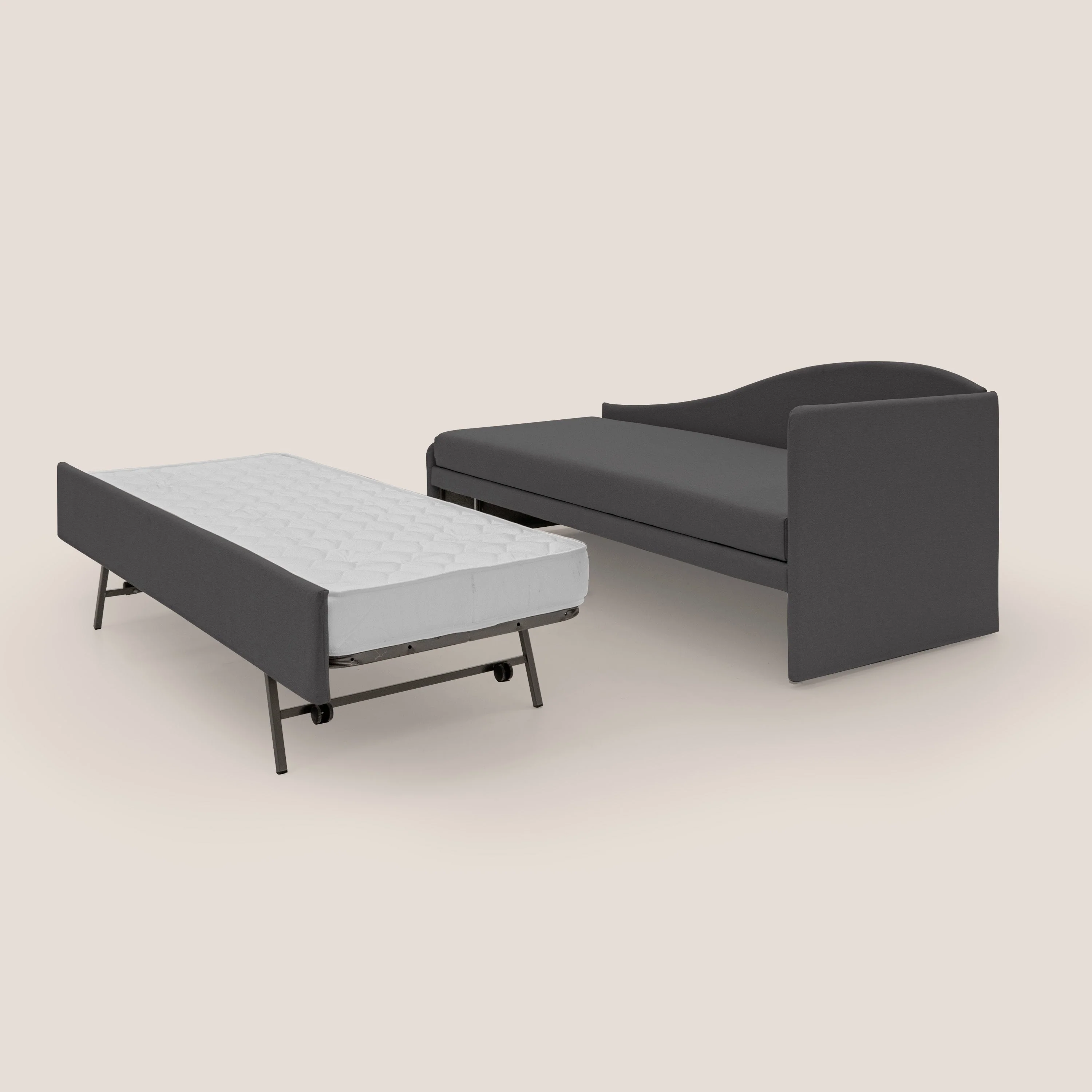 Nolo Canapé duplex avec lits jumeaux et tissu effet coton imperméable T13 anthracite - Image 6